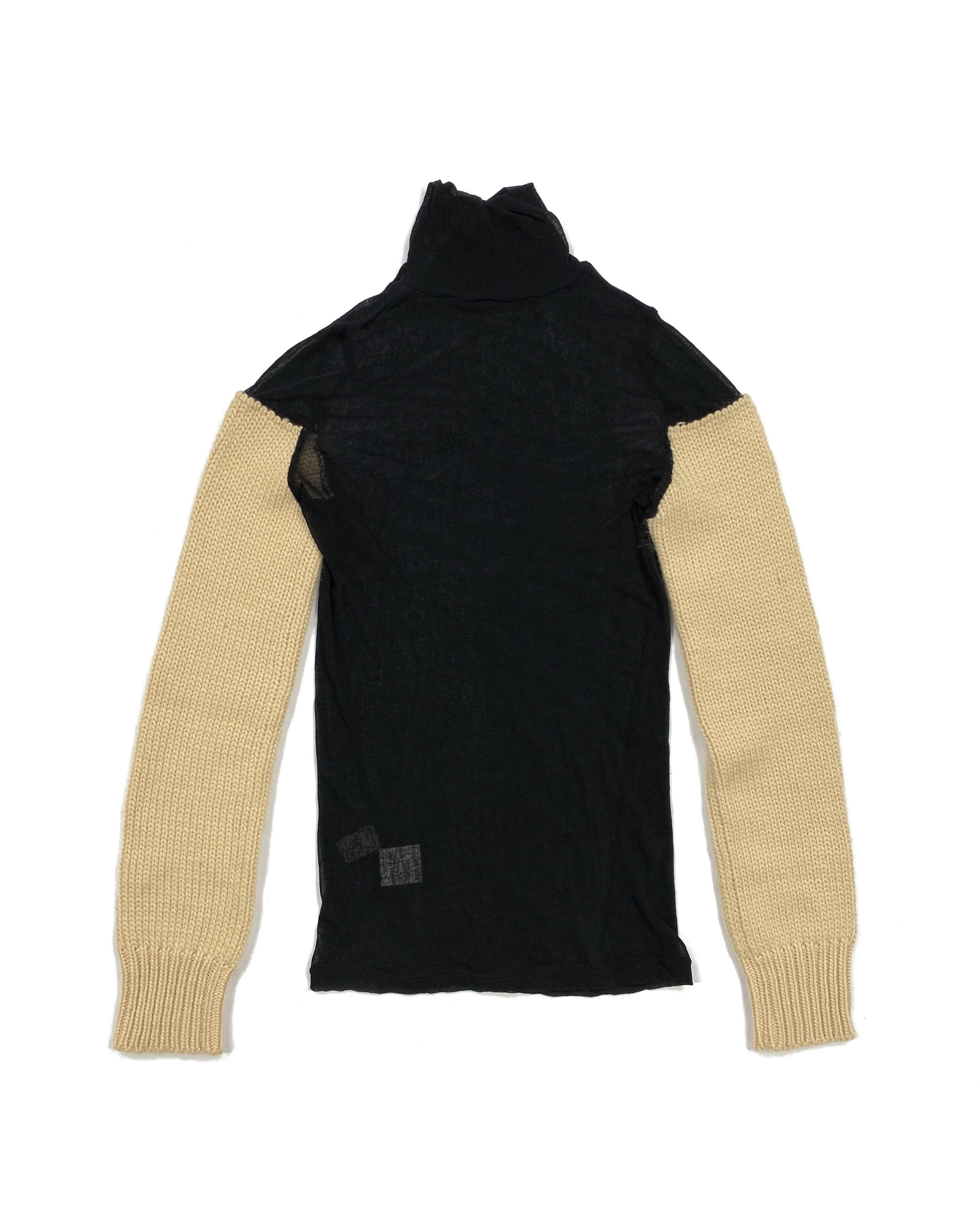 Yohji Yamamoto Sample Hybrid Knit / Sheer Turtleneck Sweater Size M / US 6-8 / IT 42-44 - 1 Thumbnail
