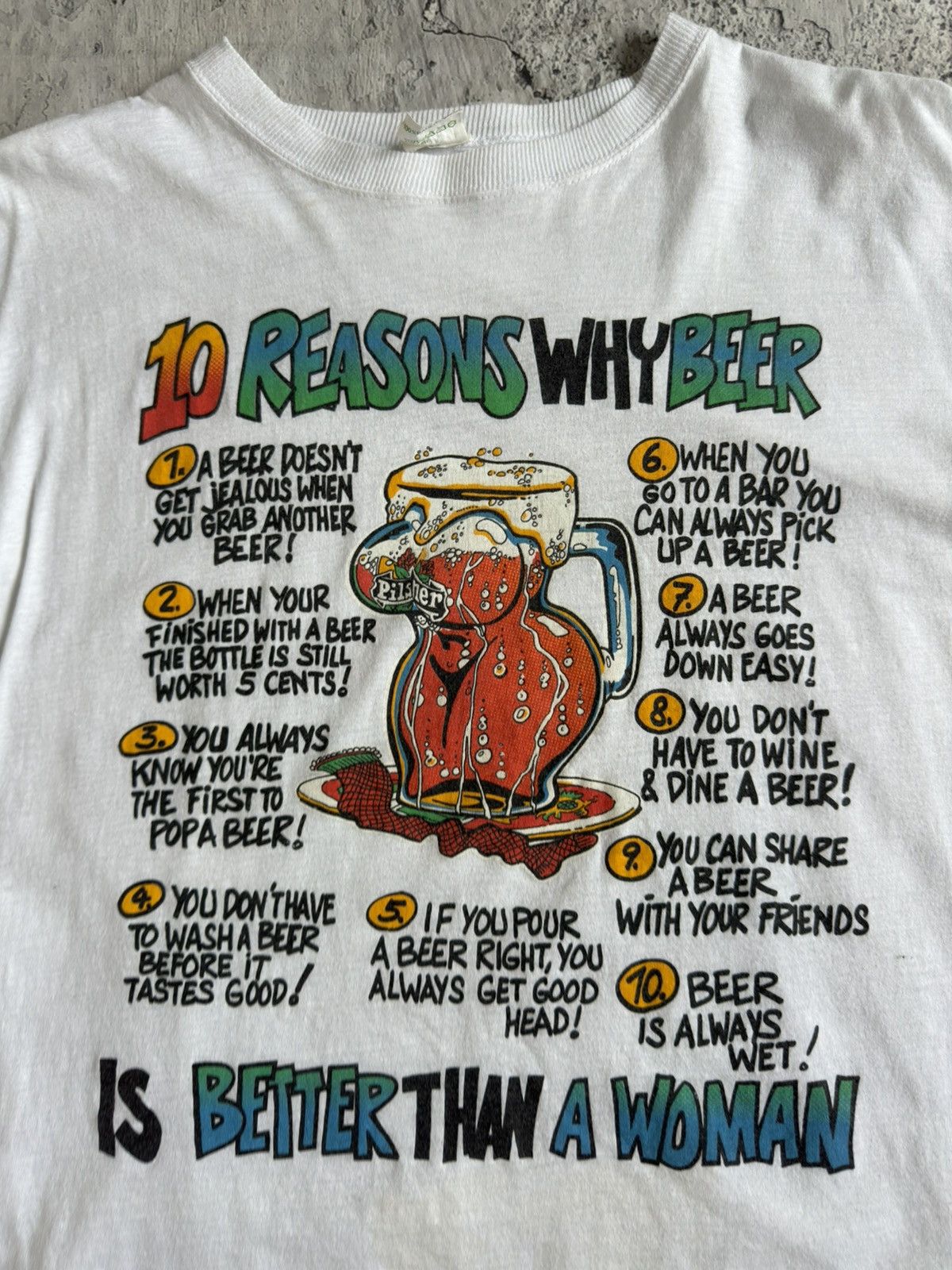 Band Tees × Vintage Vintage 10 Reasons Why Beer Naked Boobs T Shirt Size US XL / EU 56 / 4 - 3 Thumbnail
