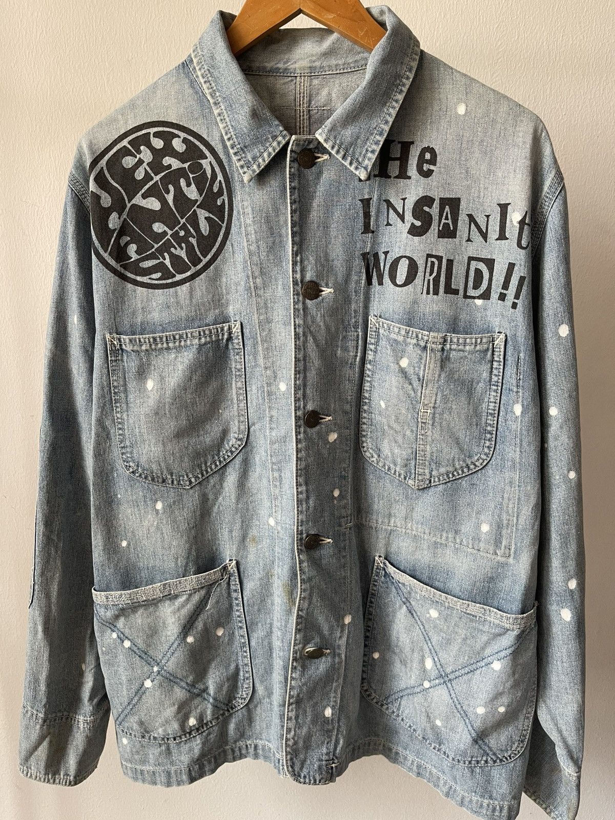 If Six Was Nine Hex antistyle Chore Distressed boro Jacket Size US L / EU 52-54 / 3 - 3 Thumbnail
