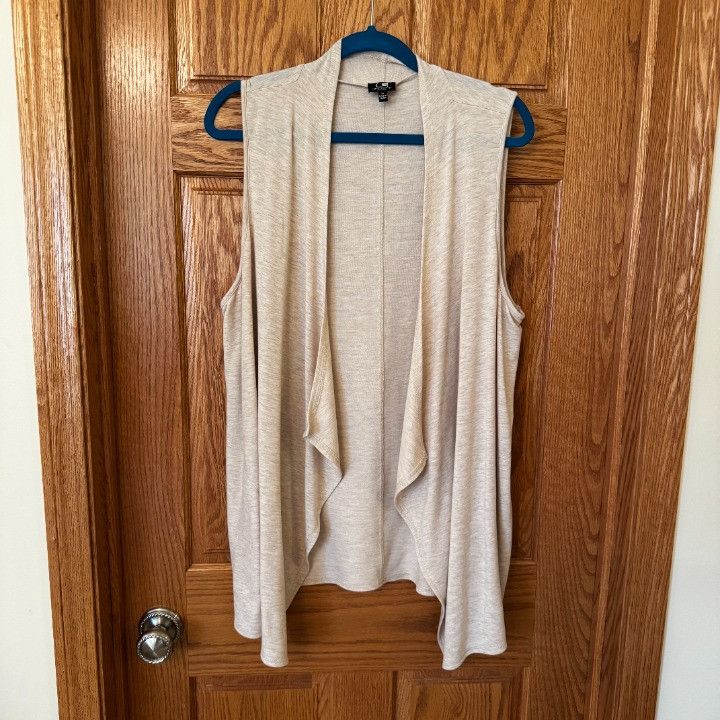 Other Cable & Gauge Sweater Vest Womens 1X XL Beige Sleeveless Op Size XL / US 12-14 / IT 48-50 - 1 Thumbnail