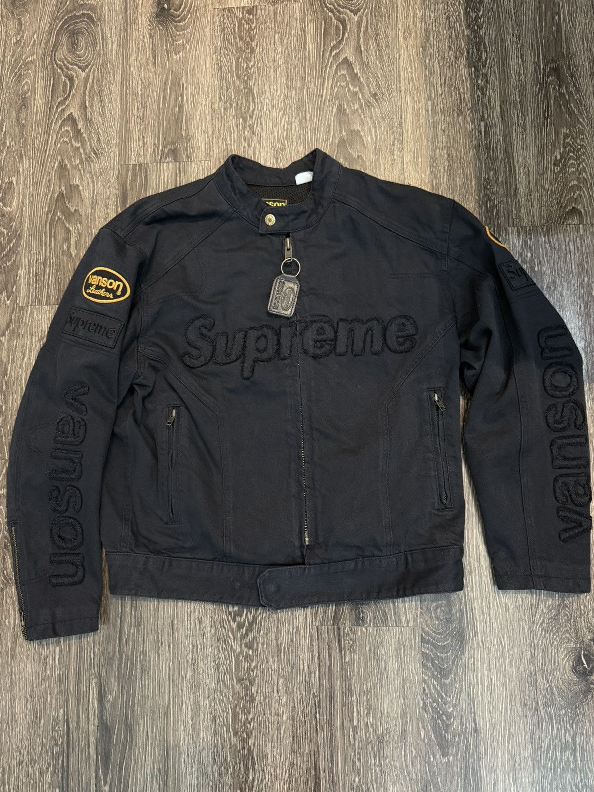 Supreme Vanson Cordura Cotton Jacket 黒 M Supreme Vanson Leathers Cordura Cotton Jacket (SS25) - $568