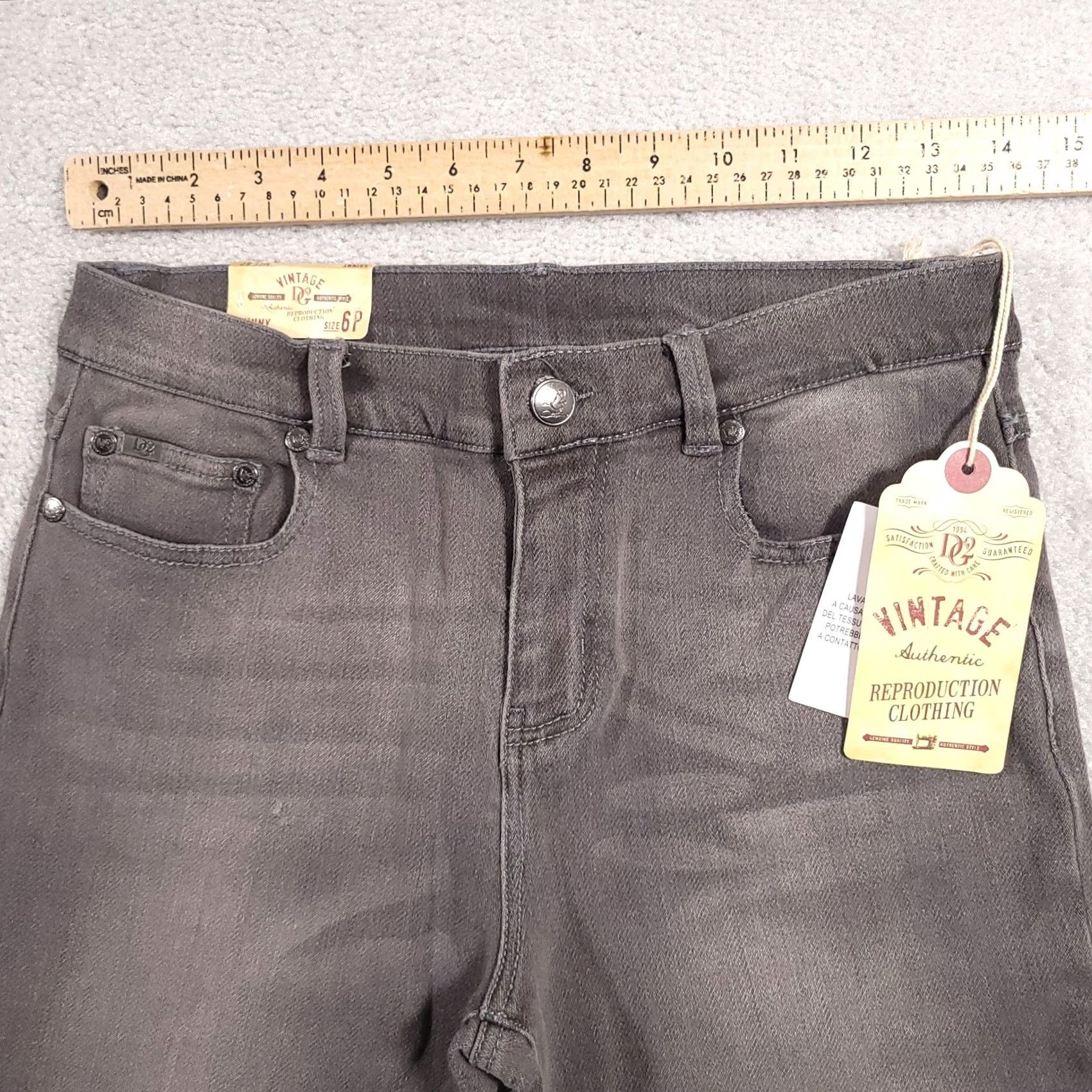Vintage VINTAGE Diane Gilman DG2 Jeans 6P Grey Wash Skinny Western Distressed Women's Size 28" / US 6 / IT 42 - 7 Thumbnail