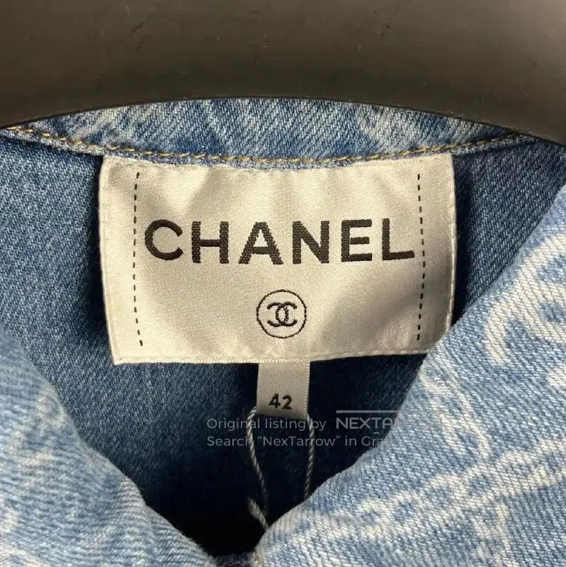 Chanel Chanel Blue Cotton Denim Jacket for Women . Size XL / US 12-14 / IT 48-50 - 4 Thumbnail