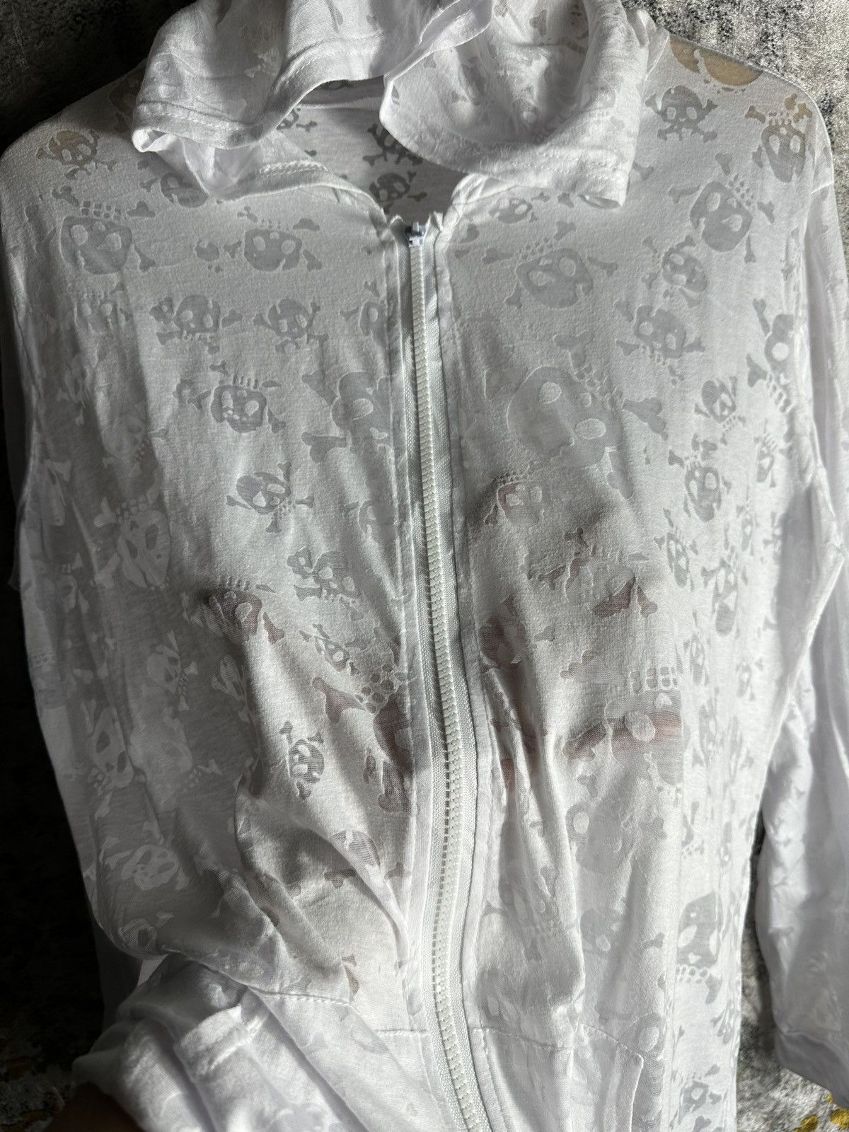 Beauty Beast IF SIX WAS NINE LGB STYLE SKULL AOP TRANSPARENT WHITE HOODIE Size US L / EU 52-54 / 3 - 3 Thumbnail