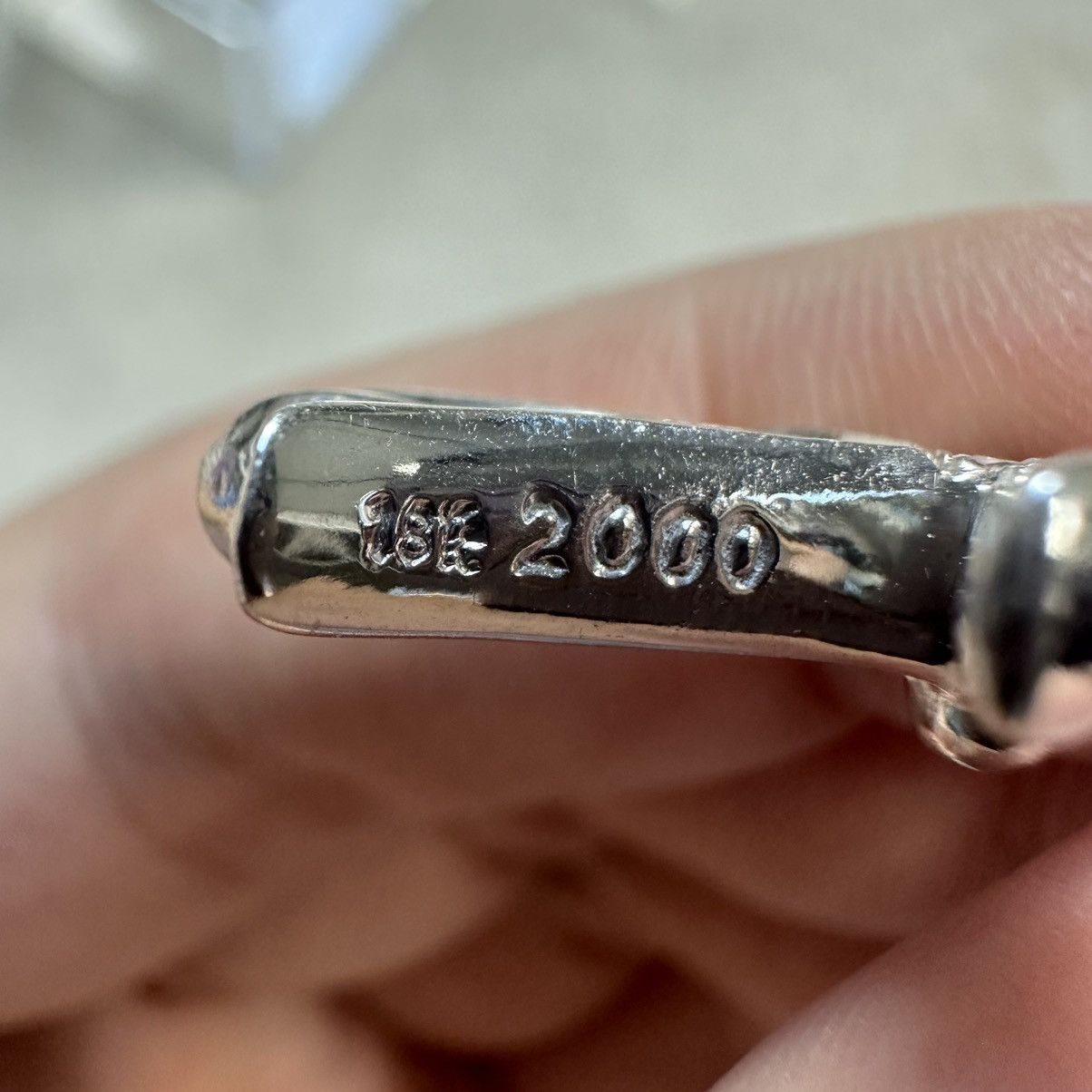 Chrome Hearts Chrome Hearts White Gold Tiny Cross with Diamonds Size ONE SIZE - 8 Thumbnail
