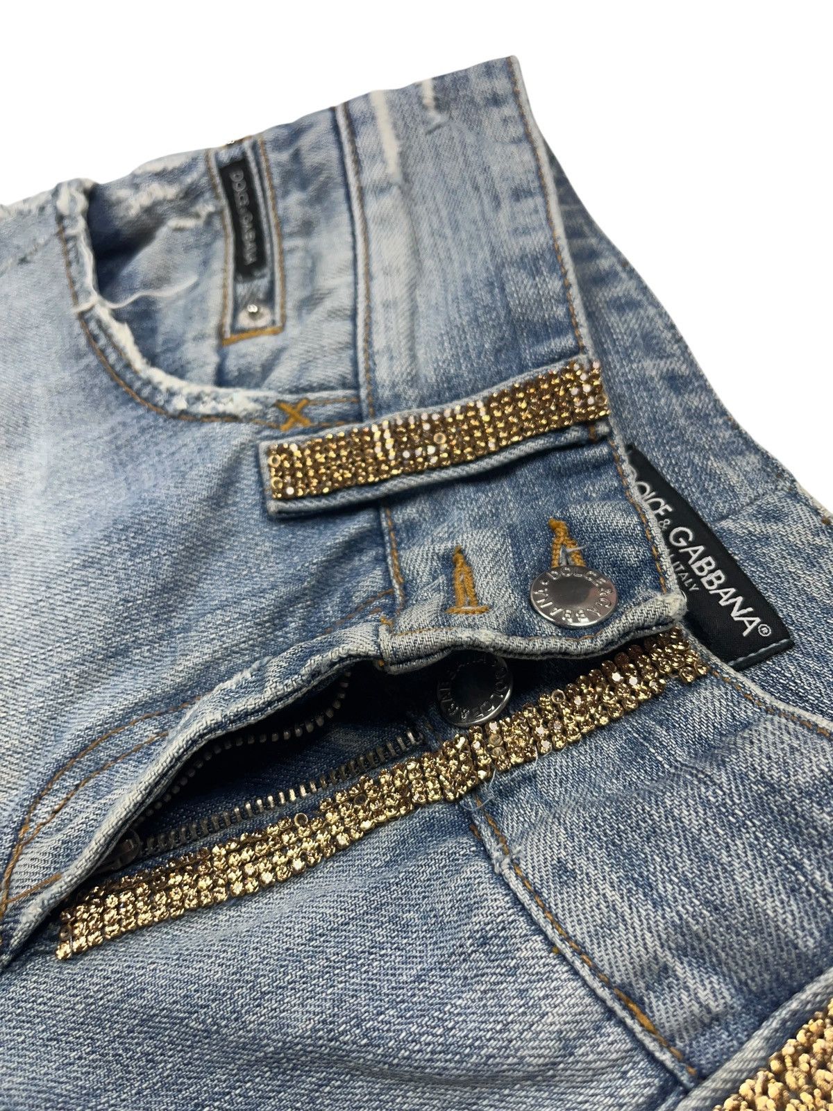 Dolce & Gabbana Vintage Dolce & Gabbana Hollywood Cowboy Distressed Jeans Size 28" / US 6 / IT 42 - 8 Thumbnail