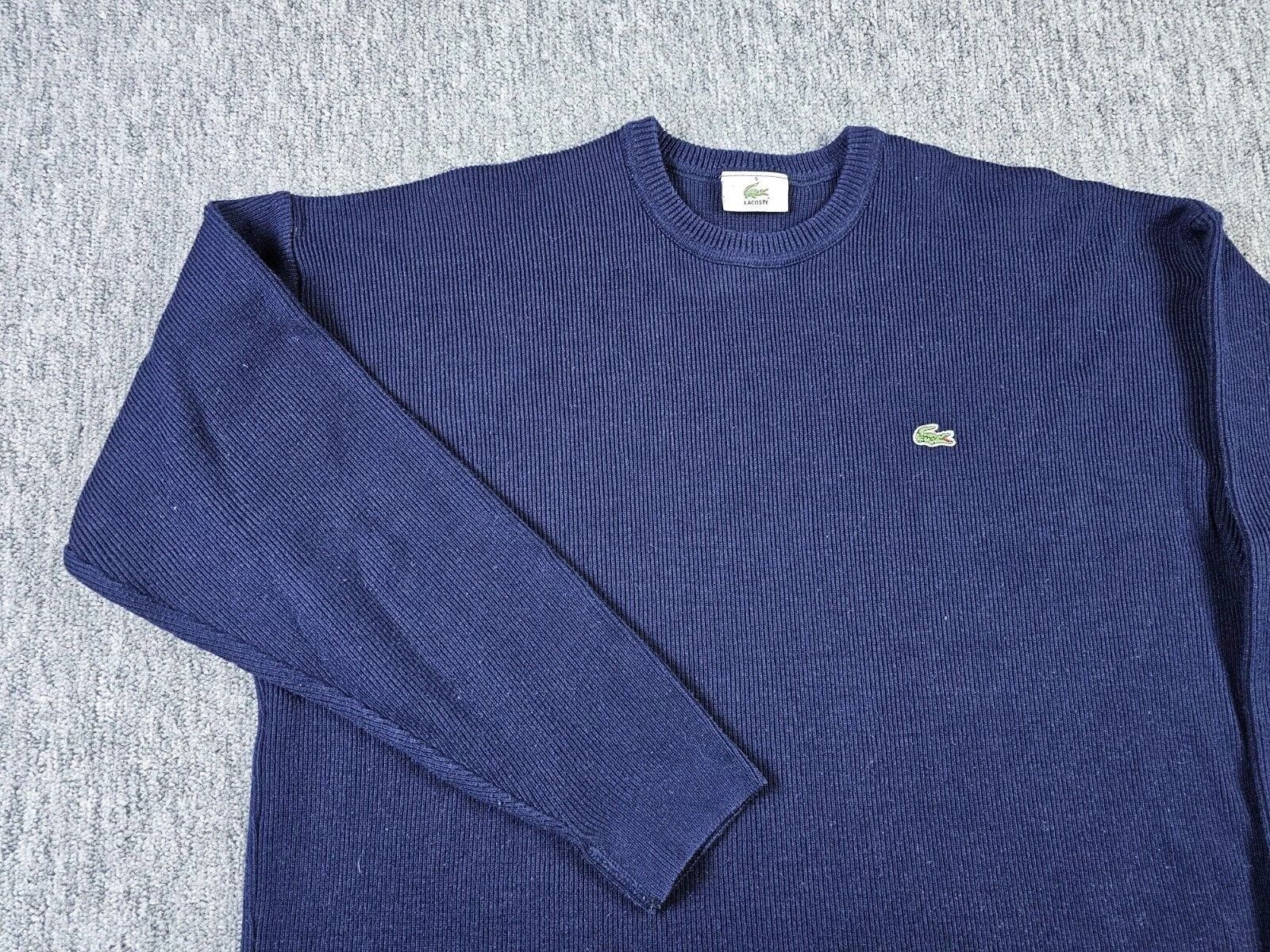 Lacoste Lacoste Vintage 90s Sweatshirt Boxy Cropped Navy Blue Size US L / EU 52-54 / 3 - 7 Thumbnail