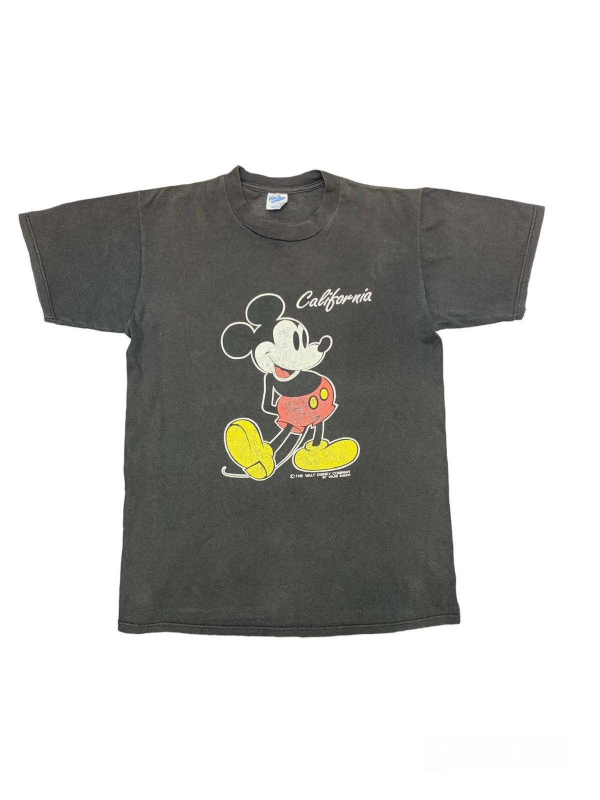 Mickey Mouse Vintage Thrashed Faded 90s Velva Sheen Mickey Faded Tshirt Size US M / EU 48-50 / 2 - 1 Thumbnail