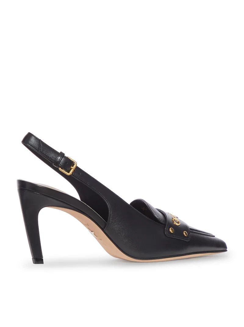 Dior DIOR Black Leather Slingback Pumps New & Authentic Size US 8 / IT 38 - 3 Thumbnail