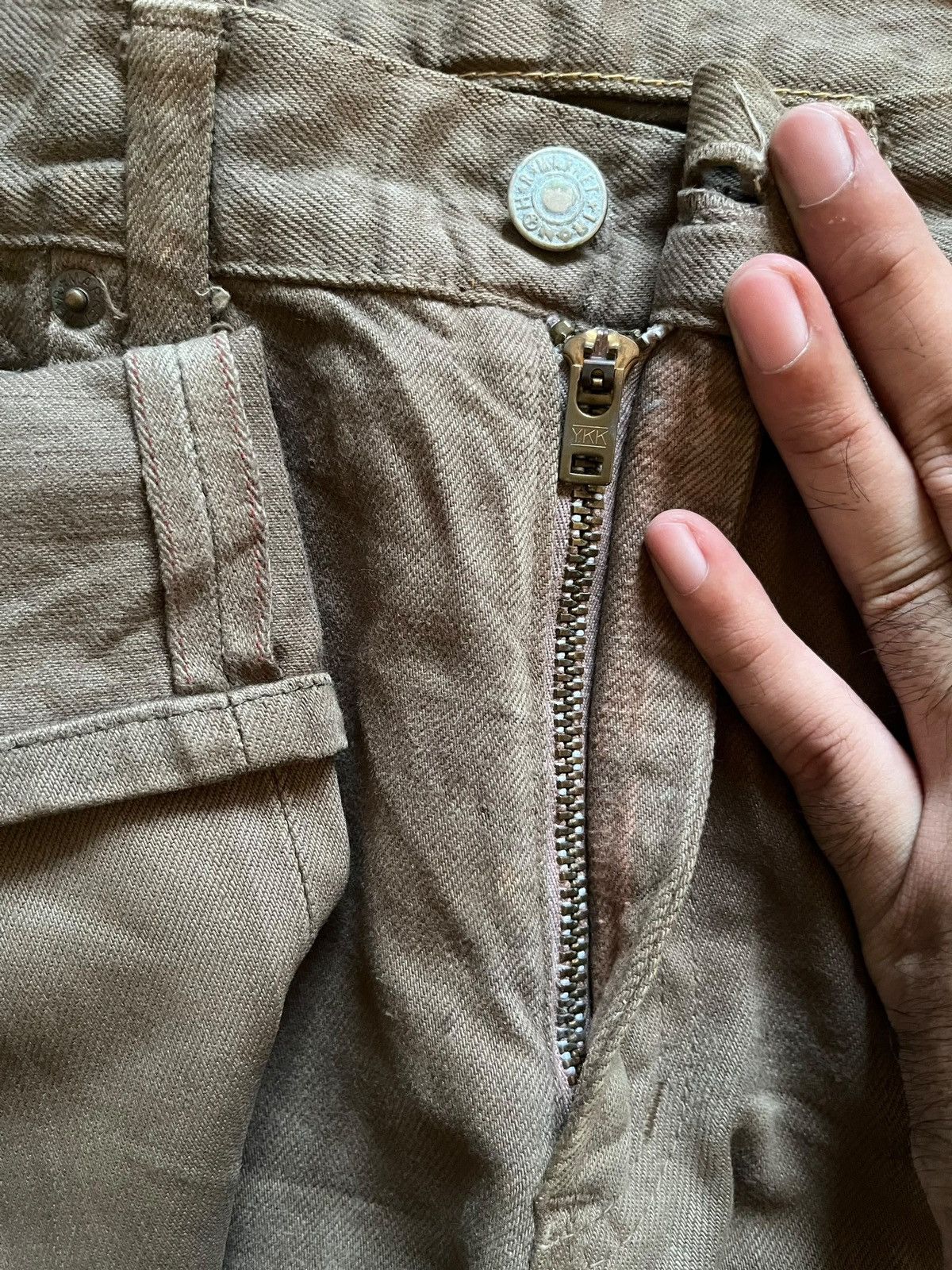 HOLLYWOOD RANCH MARKET SALES🔥Vintage Hollywood Ranch Market Selvedge Jeans Size US 27 - 4 Thumbnail