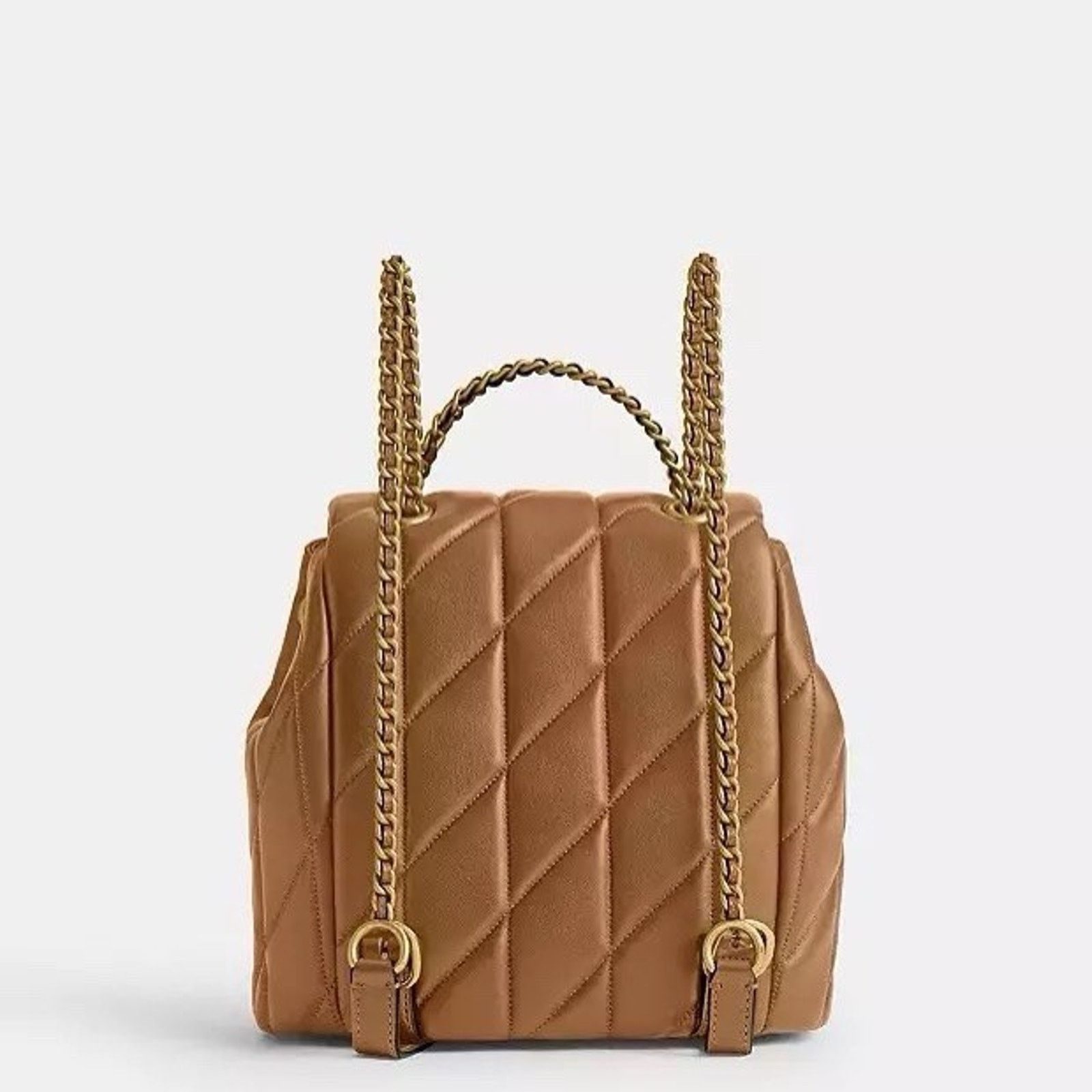 Coach NWT COACH Tabby Backpack Pillow Quilting CU076 Honey Brown Size ONE SIZE - 11 Thumbnail