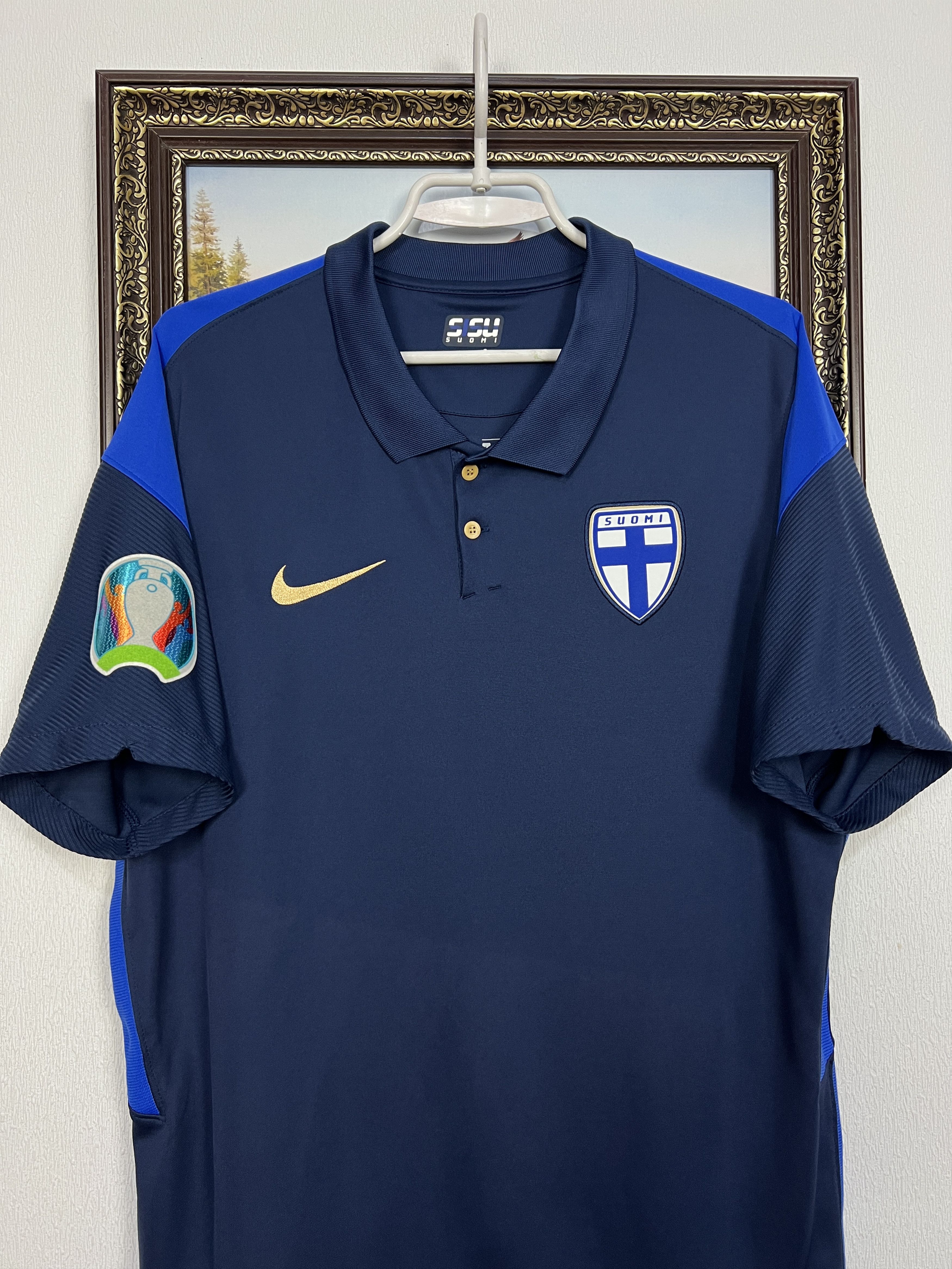 Nike Finland football shirt National Jersey Trikot Player Issue Size US L / EU 52-54 / 3 - 2 Thumbnail