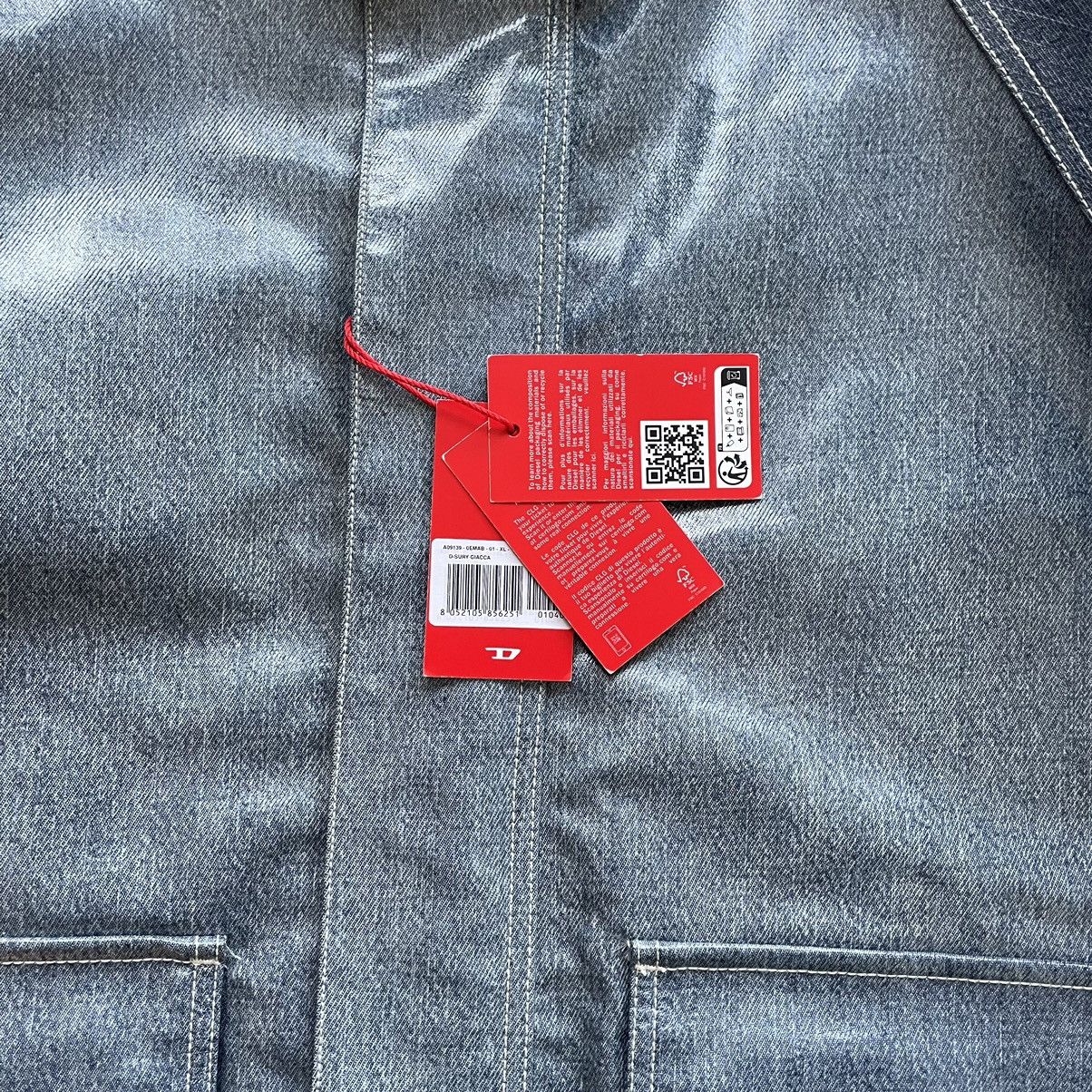 Diesel D-Sury Giacca Raincoat Denim Jacket Size US XL / EU 56 / 4 - 10 Thumbnail
