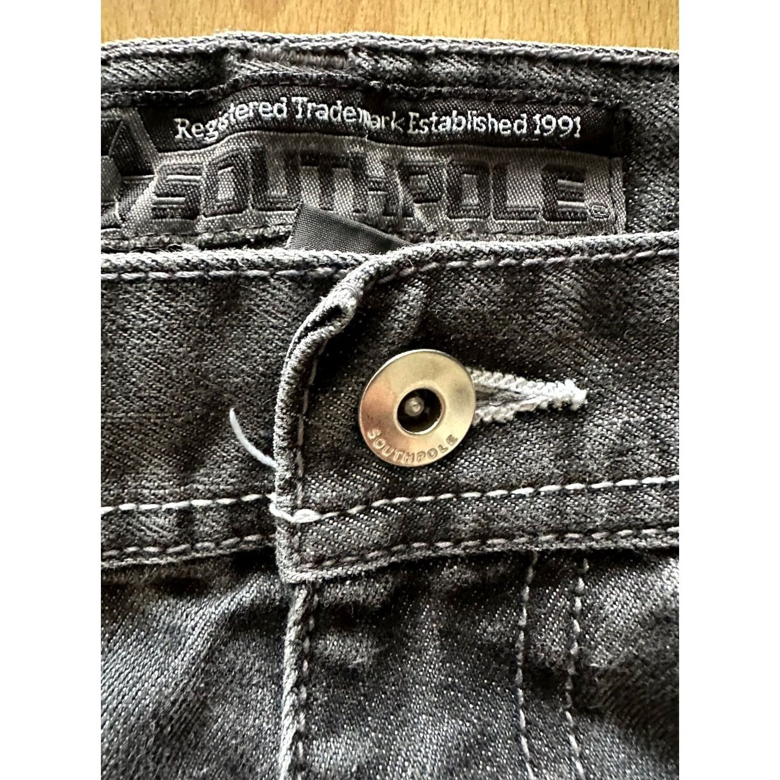 Southpole VINTAGE Southpole Jeans Mens 36x29 Faded Black Baggy Y2k Brown Tab Casual Size US 36 / EU 52 - 6 Thumbnail