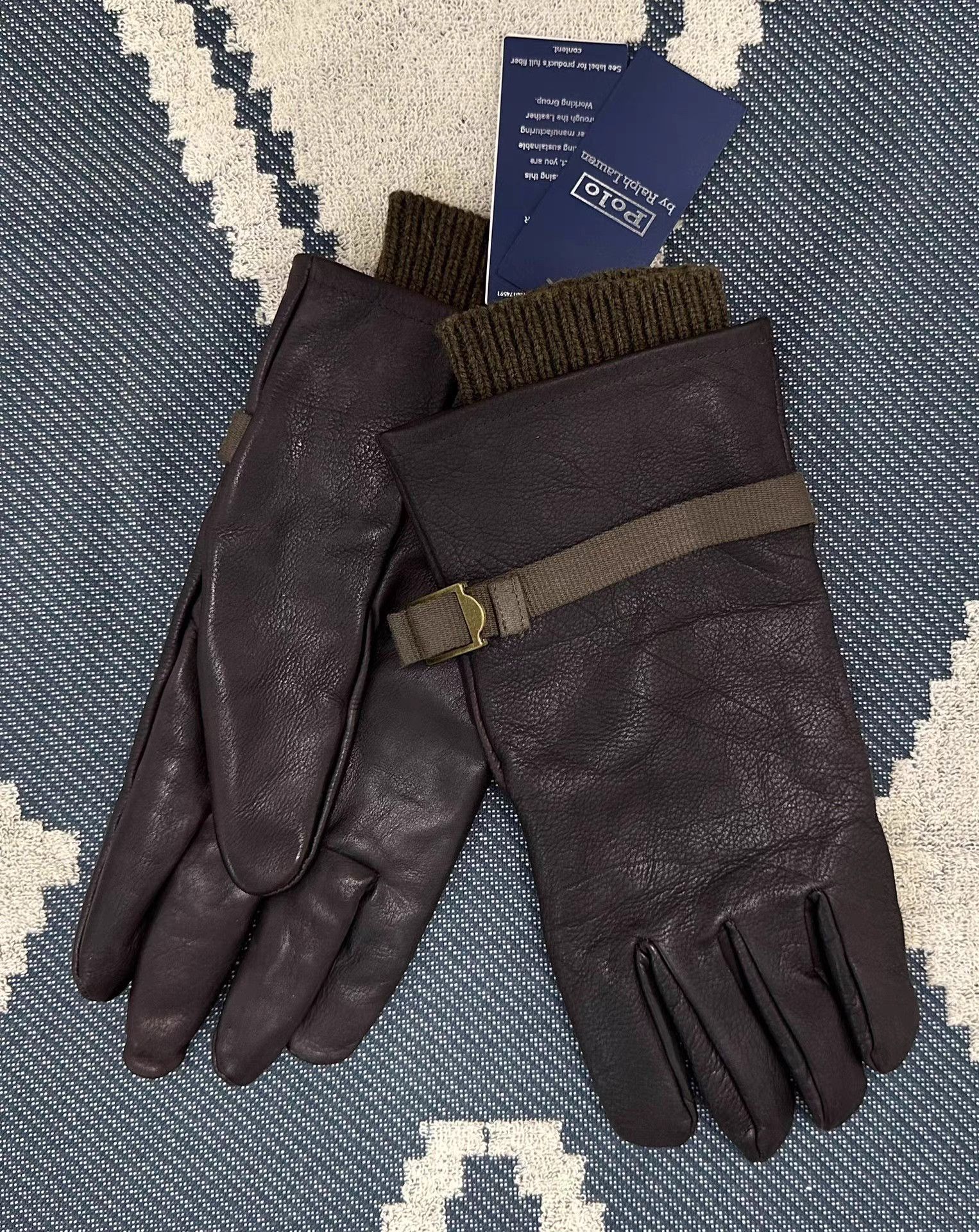 Ralph Lauren Ralph Lauren Men's Leather Gloves K18 Size ONE SIZE - 1 Thumbnail