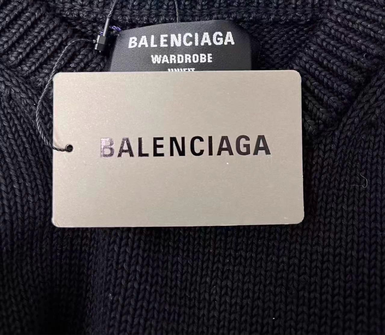Balenciaga Balenciaga Logo Embroidered Longsleeve Sweater Men's XS Good Size US XS / EU 42 / 0 - 5 Thumbnail
