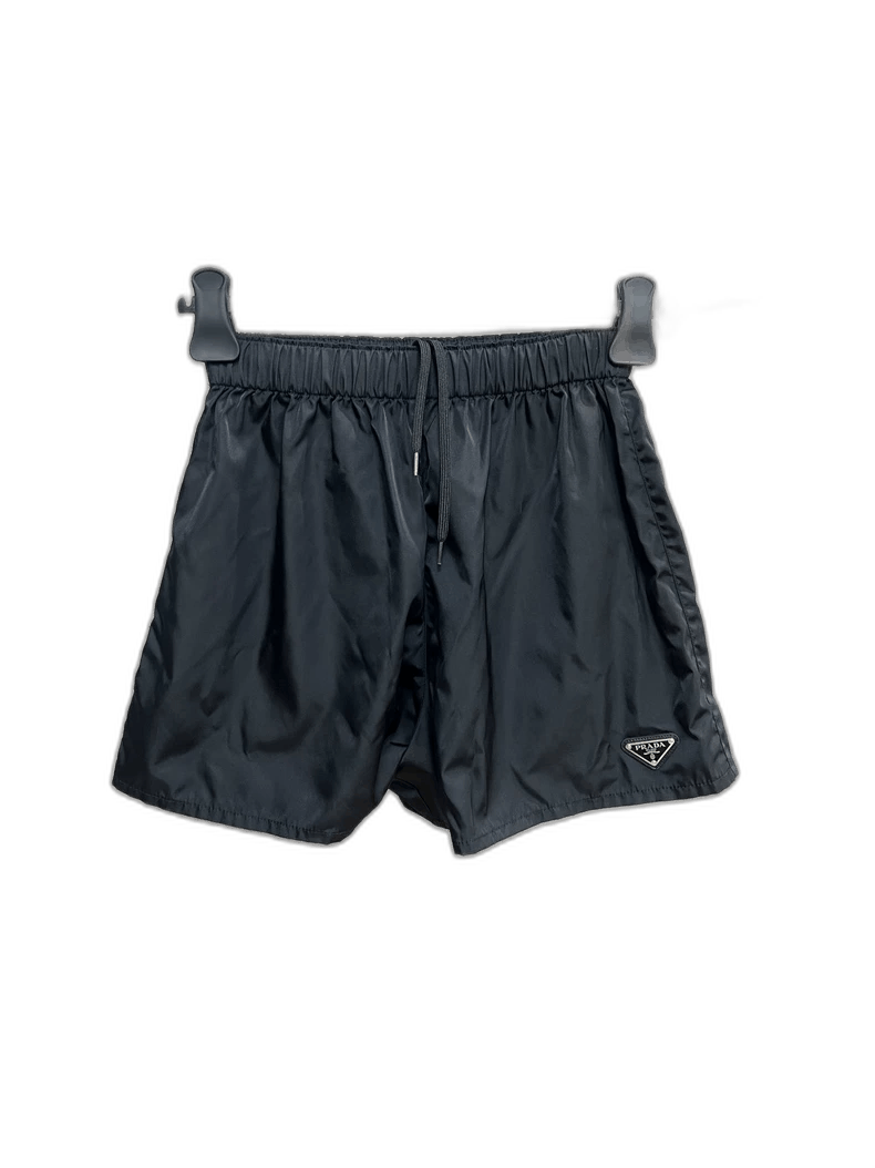 Prada Prada Black Nylon Triangle Logo Shorts-yf Size US 38 / EU 54 - 1 Thumbnail