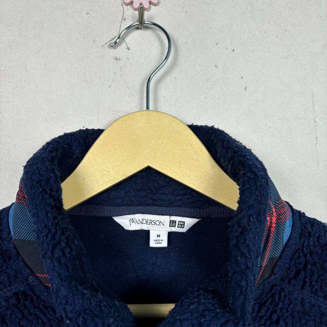 JW Anderson × Uniqlo JW Anderson x Uniqlo Pile Fleece Jacket Blue Plaid M 2021 Size US M / EU 48-50 / 2 - 4 Thumbnail