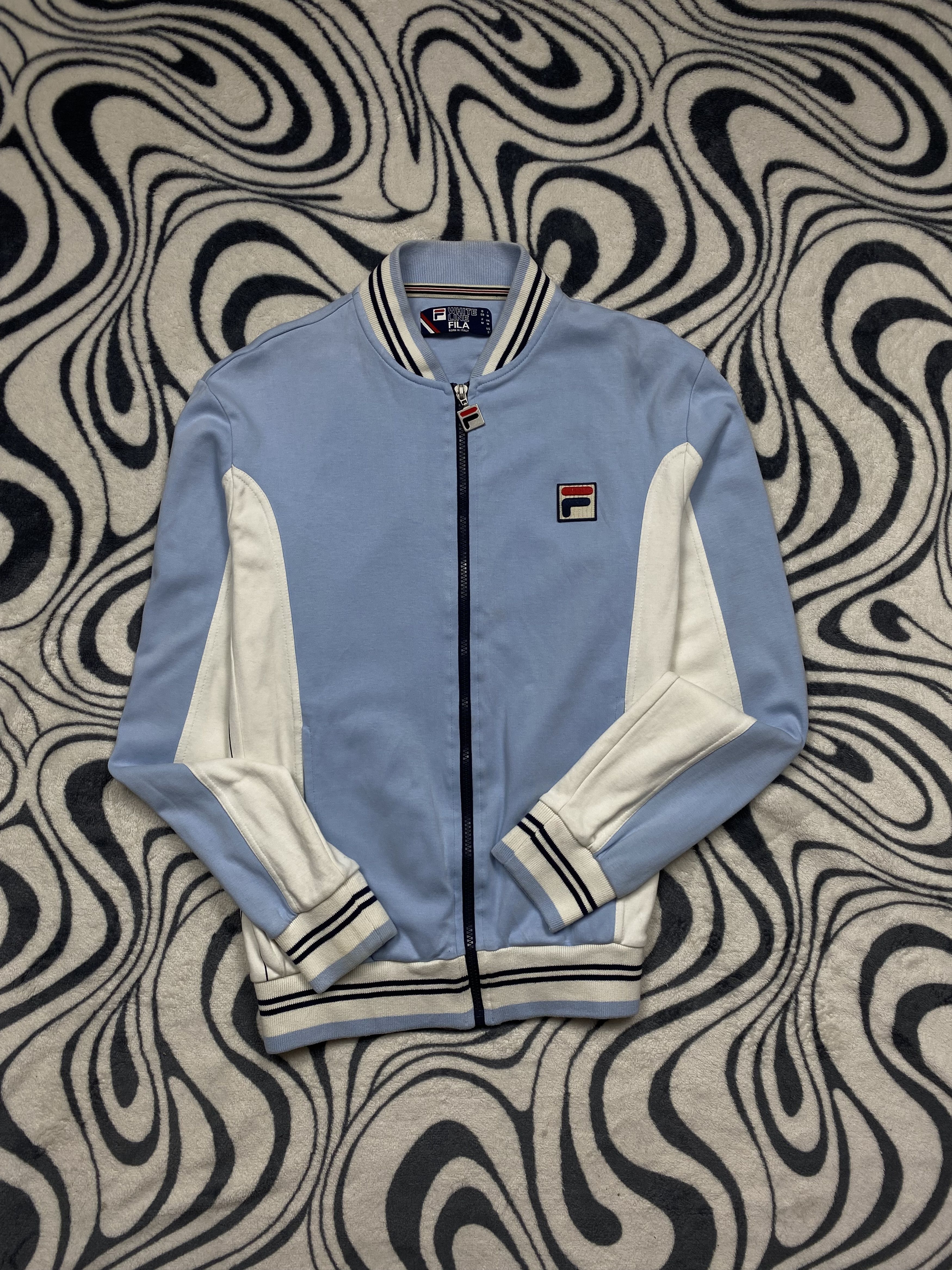 Fila Fila White Line Vintage Mens Track Top Bomber Jacket Y2K Size US M / EU 48-50 / 2 - 1 Thumbnail