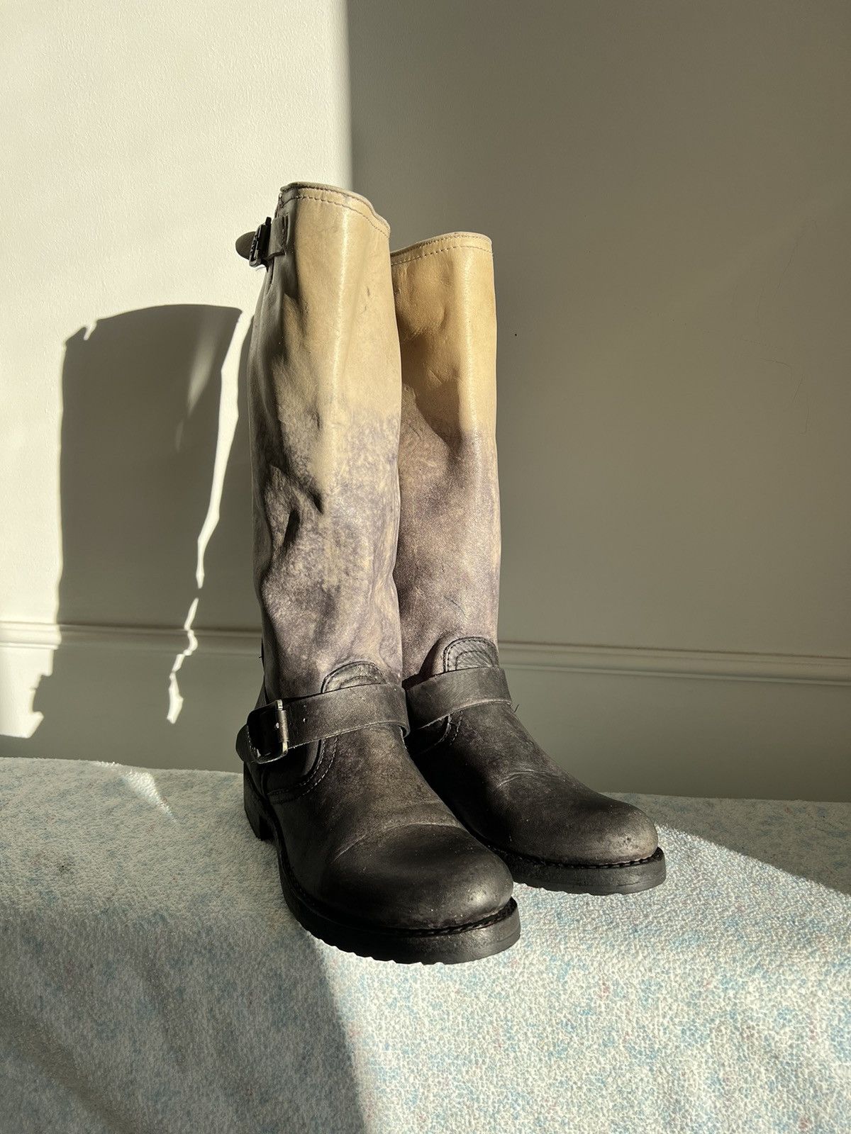 20471120 × Frye Frye Riding Avant Garde Straps Leather Boots Size US 7 / IT 37 - 2 Thumbnail