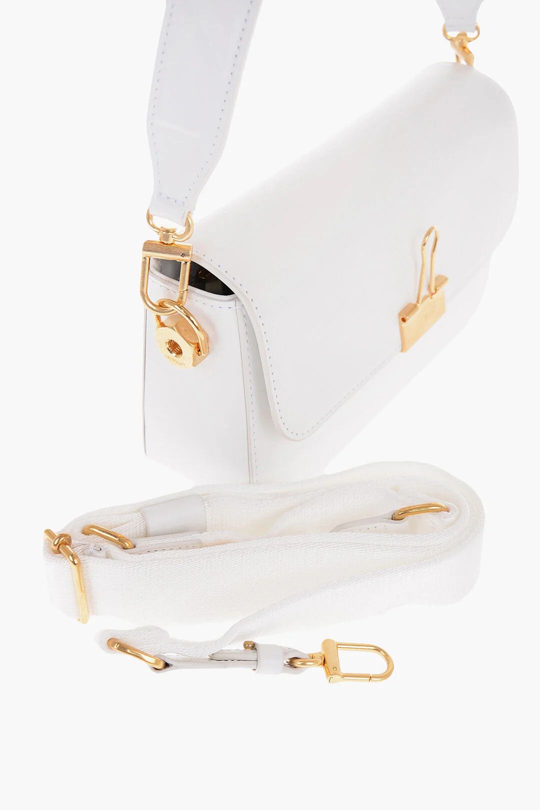 Off-White og1mm0426 Size: OS / Leather Shoulder Bag in White Size ONE SIZE - 5 Thumbnail