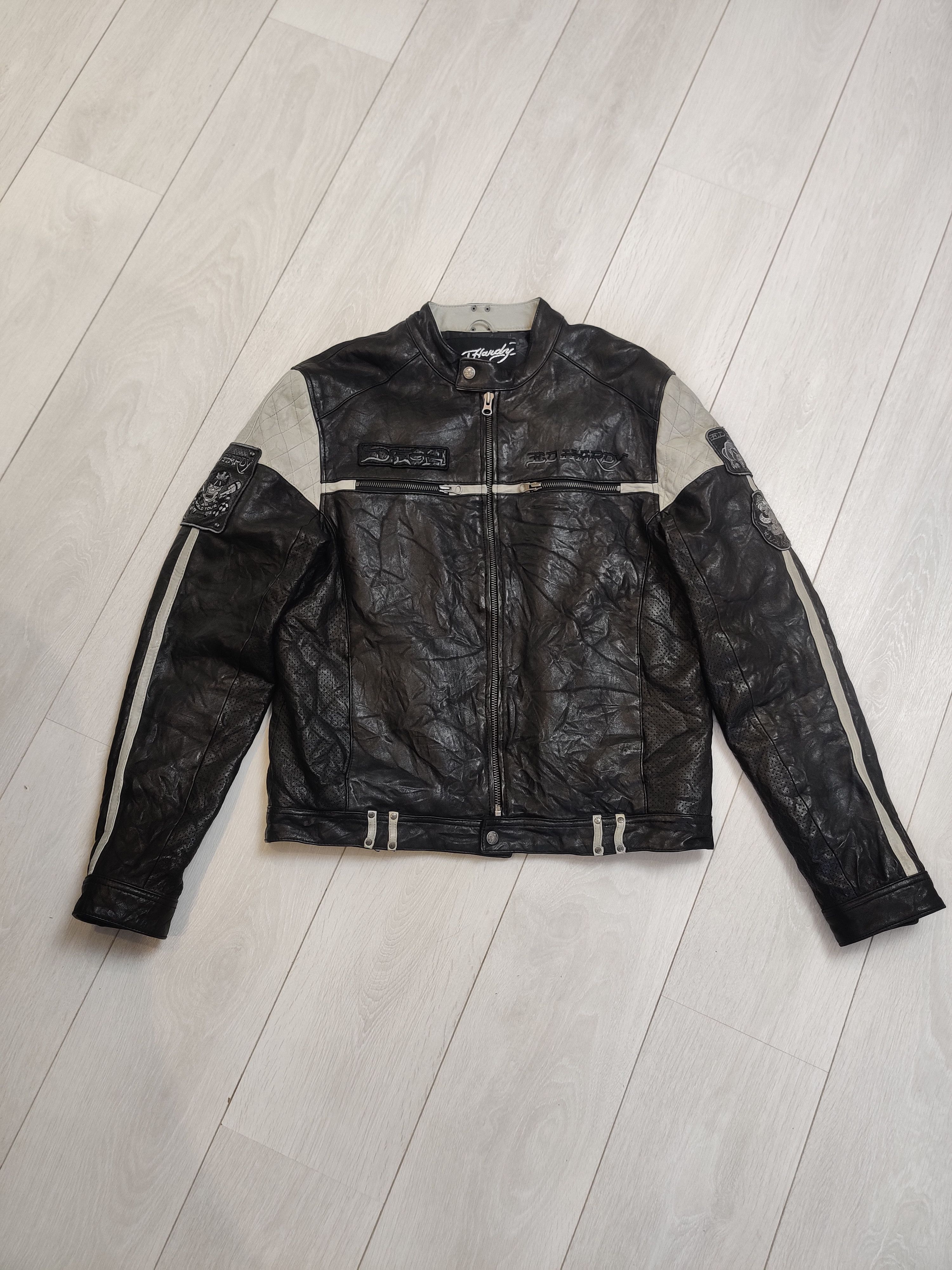 Ed Hardy Ed Hardy Leather Biker Jacket Live to Ride Size US L / EU 52-54 / 3 - 2 Thumbnail