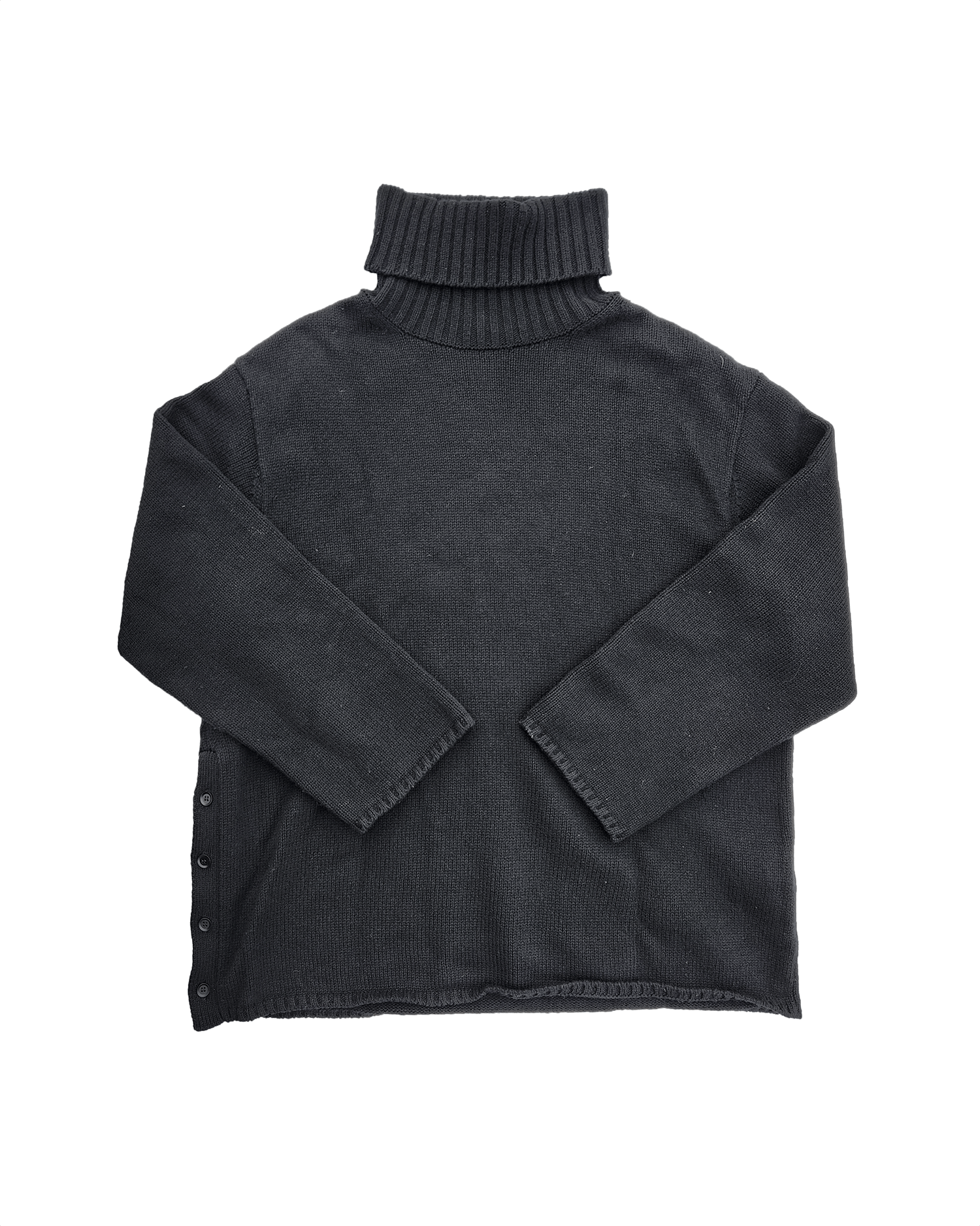 Yohji Yamamoto Yohji Yamamoto Pour Homme Side Button Turtleneck Sweater Size US L / EU 52-54 / 3 - 1 Thumbnail