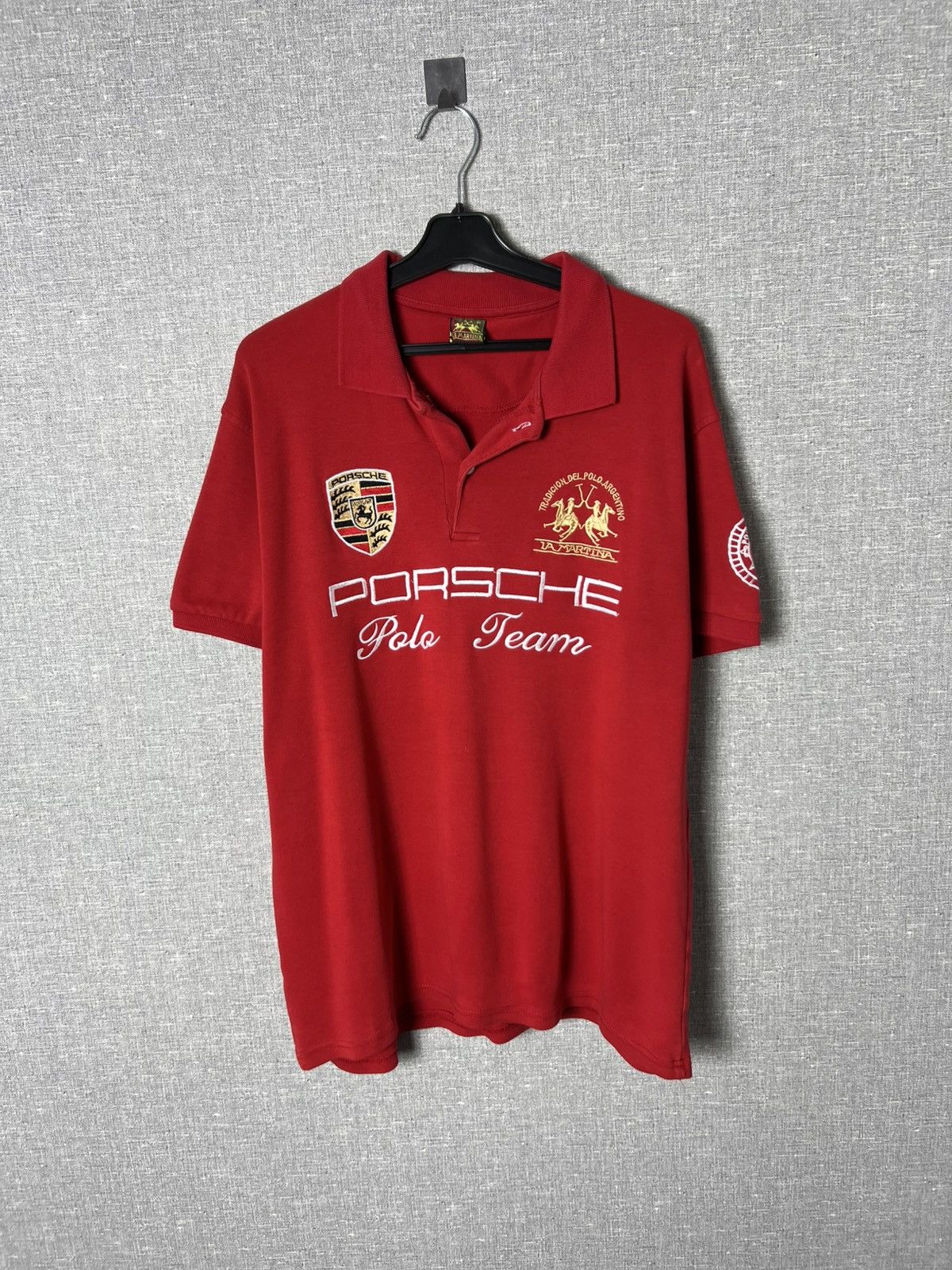 La Martina VINTAGE LA MARTINA PORSCHE POLO TEAM SHIRT CHIEF KEEF STYLE Size US XL / EU 56 / 4 - 1 Thumbnail