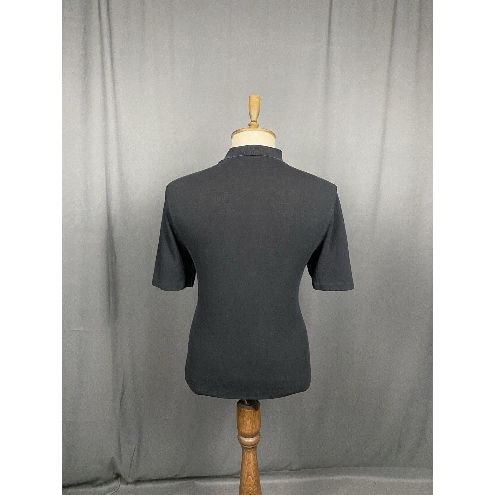 Versace Vesace Small Logo VTG Men's Black Polo T-Shirt Size S-M Size US M / EU 48-50 / 2 - 7 Thumbnail