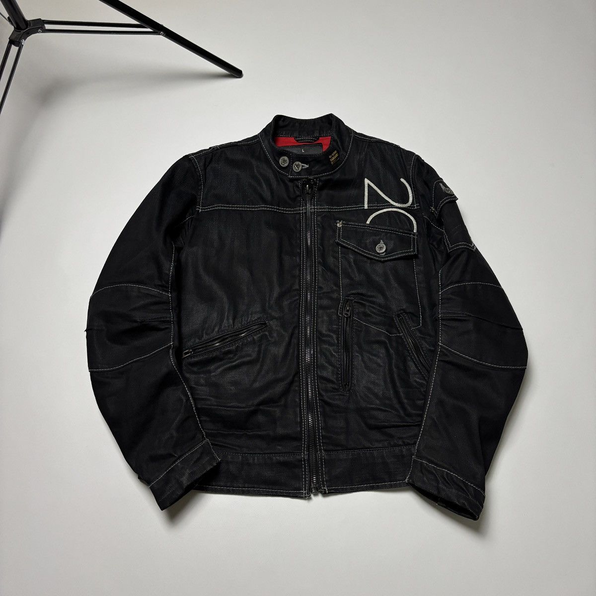 G-Star vintage g-star motorcycle jacket denim bondage y2k japan Size US L / EU 52-54 / 3 - 1 Thumbnail