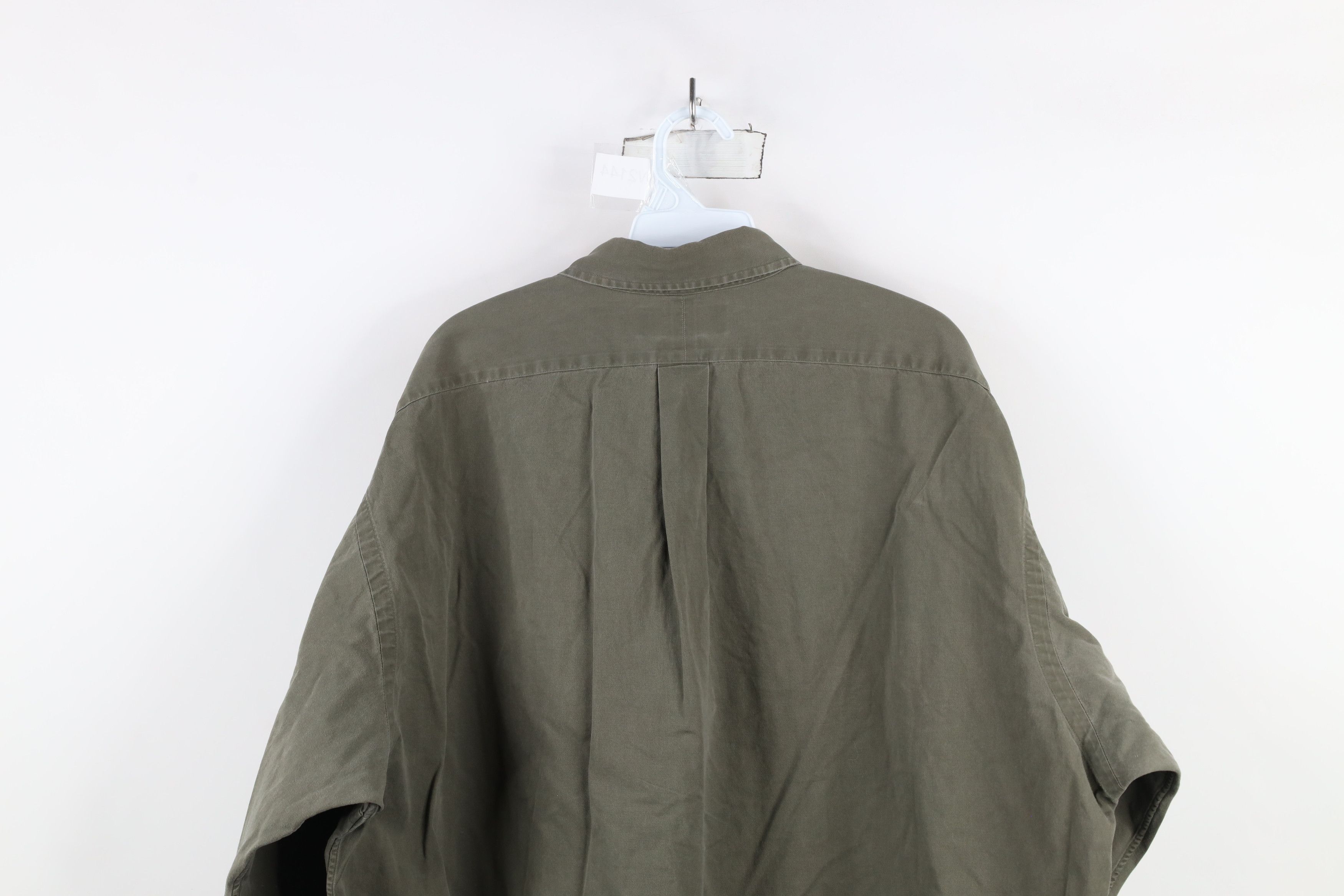 Ralph Lauren × Vintage Vintage 90s Ralph Lauren Collared Button Down Shirt Green Size US XL / EU 56 / 4 - 10 Thumbnail