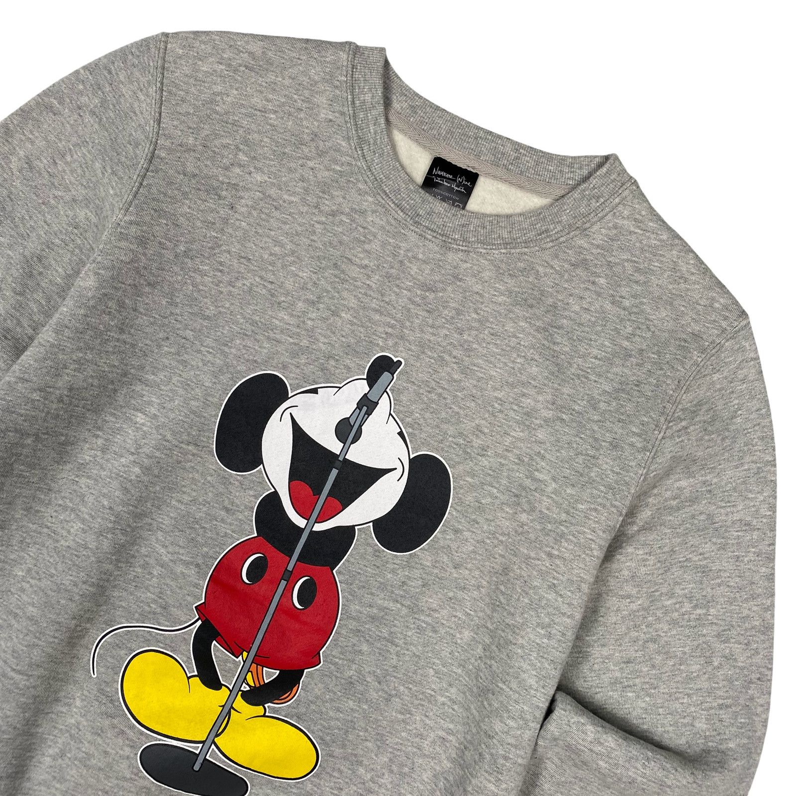 Number (N)ine Number (N)ine Liam Gallagher Mickey Mouse Crewneck Grey Size US S / EU 44-46 / 1 - 8 Thumbnail