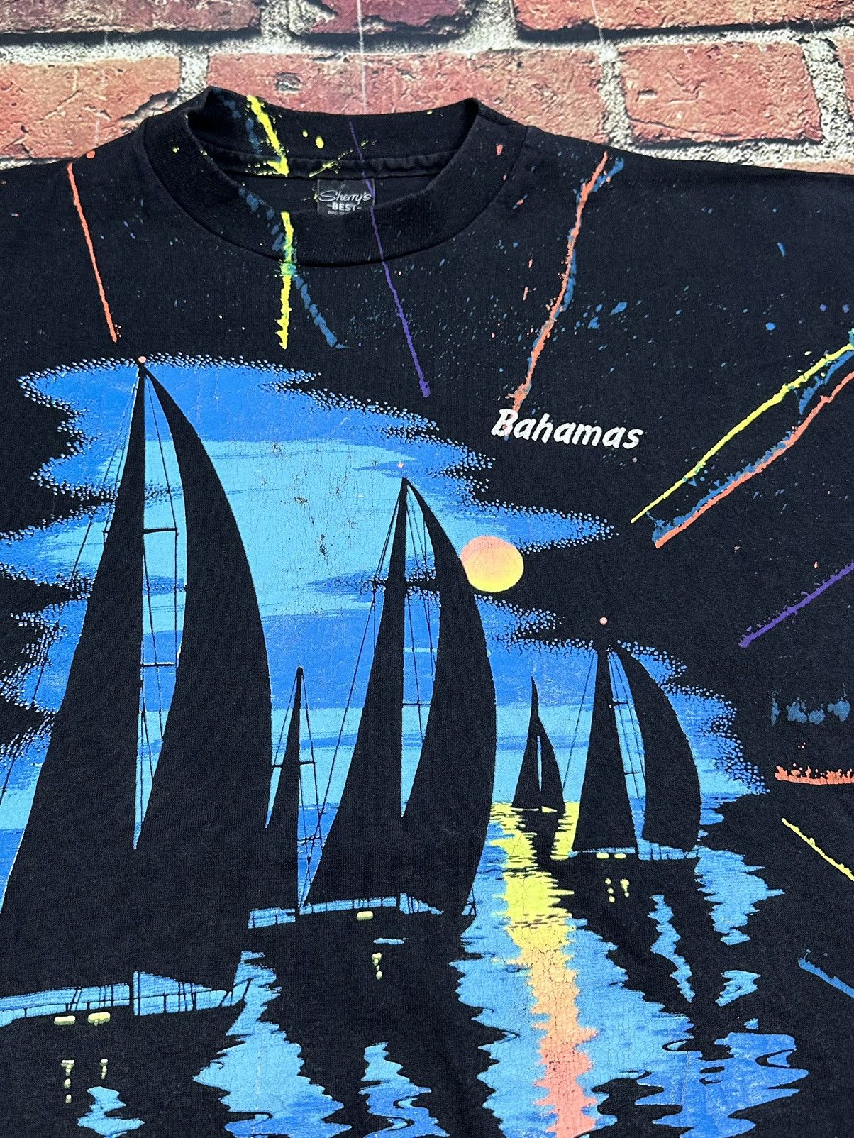 Other Vintage Sailing Tee Bahamas Paint Splatter All Over Print Size US XL / EU 56 / 4 - 5 Thumbnail
