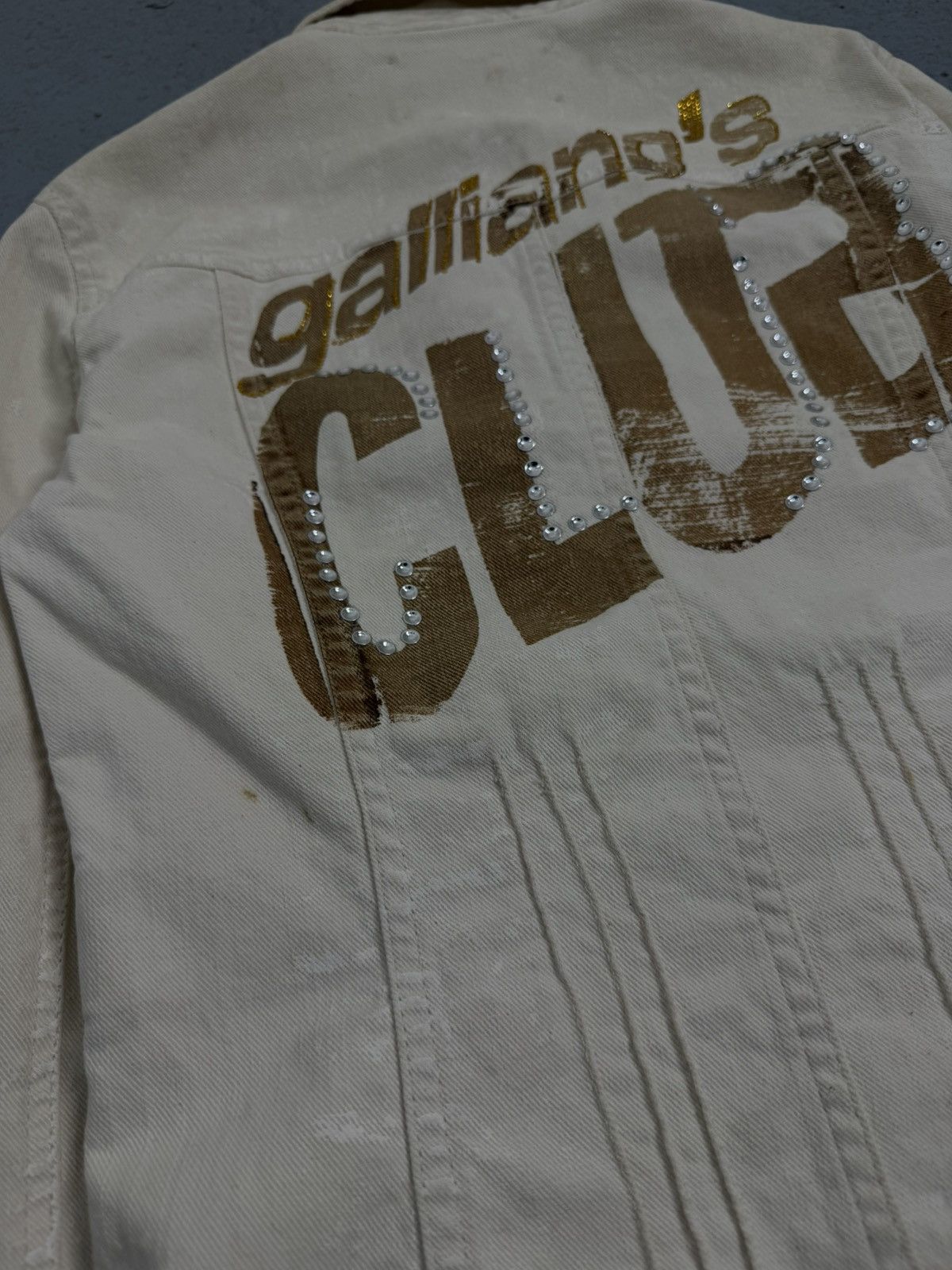 John Galliano 00s John Galliano Galliano’s Club Painted Raw Denim Jacket Size S / US 4 / IT 40 - 15 Thumbnail