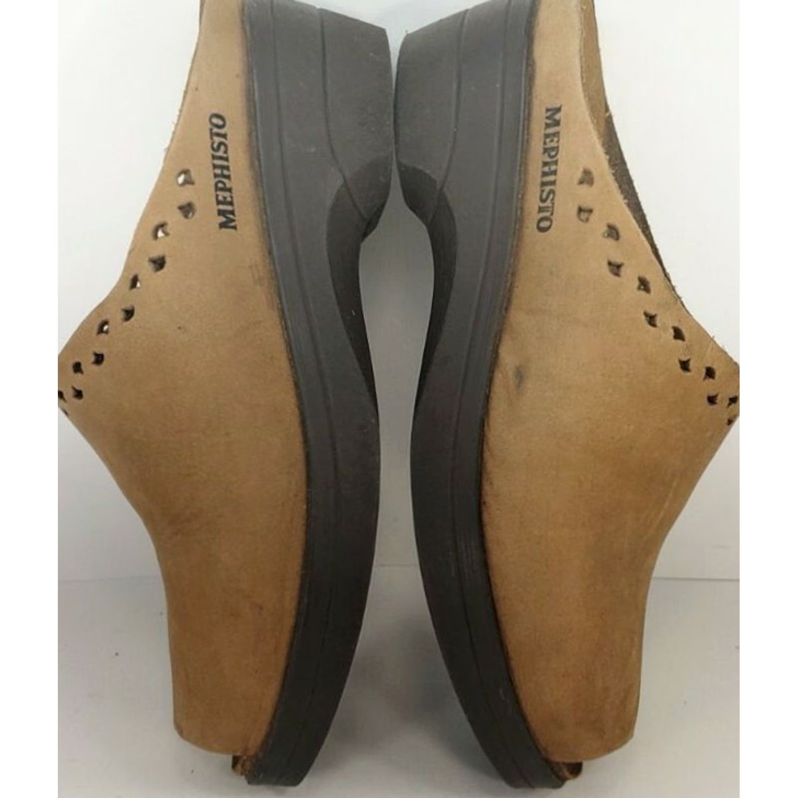 Mephisto Mephisto Women's Black Peep Toe Leather Mule Clog Size 8M 39E Size US 8 / IT 38 - 7 Thumbnail