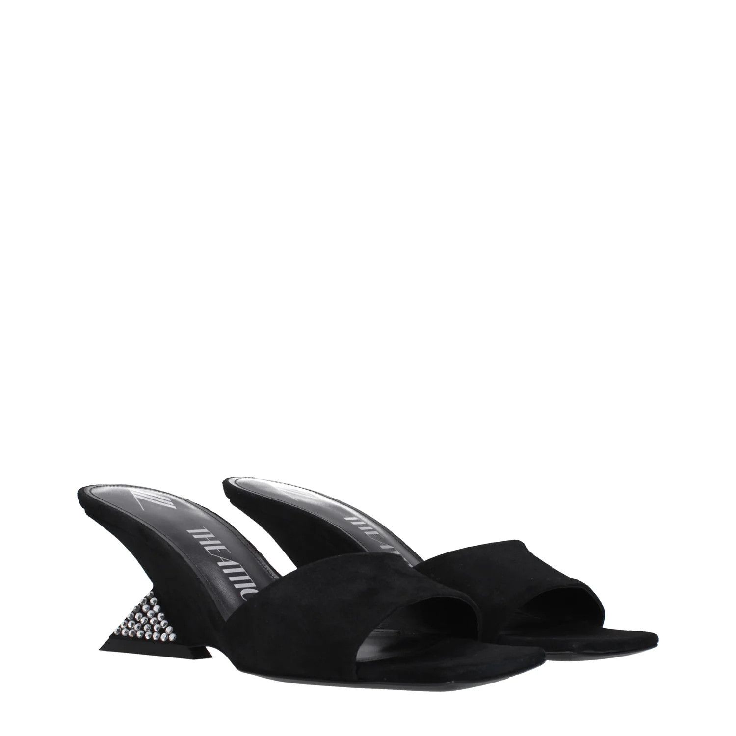 The Attico ob1o1e1224 Suede Sandals in Black Size US 7.5 / IT 37.5 - 2 Thumbnail