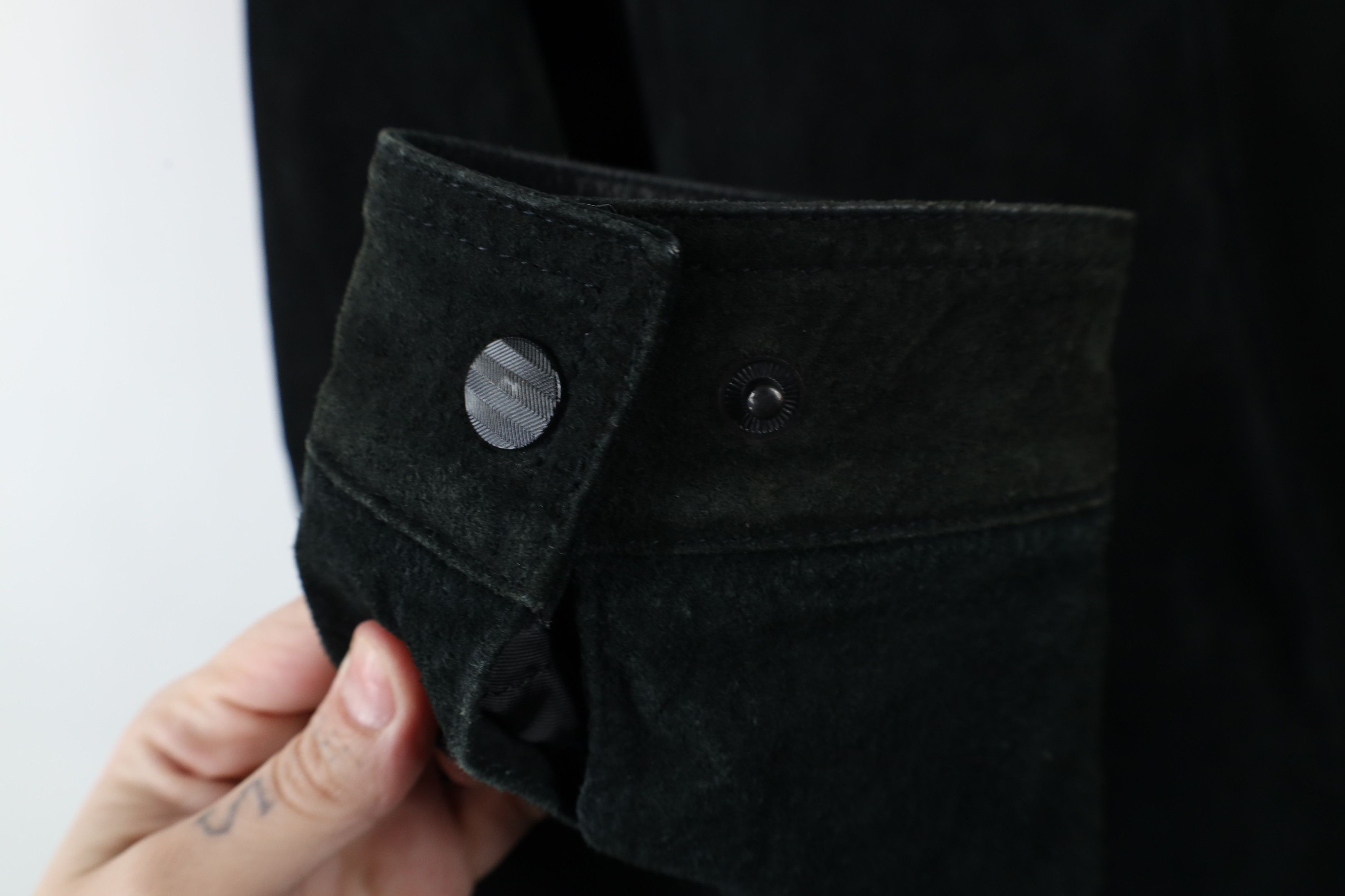 Vintage Vintage 90s Streetwear Faded Quilted Suede Leather Jacket Size US L / EU 52-54 / 3 - 10 Thumbnail