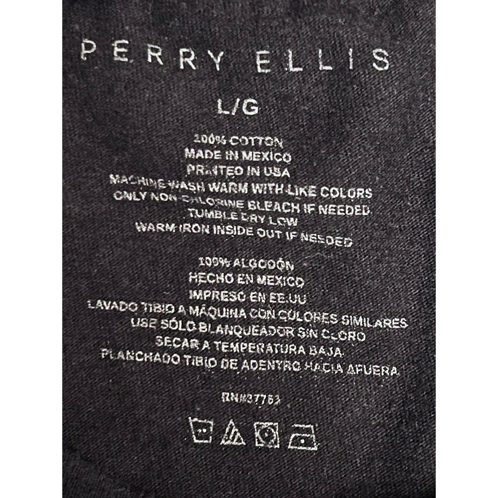 Perry Ellis Perry Ellis Miami Beach Palm Trees Graphic T-shirt, Black Size US L / EU 52-54 / 3 - 4 Thumbnail