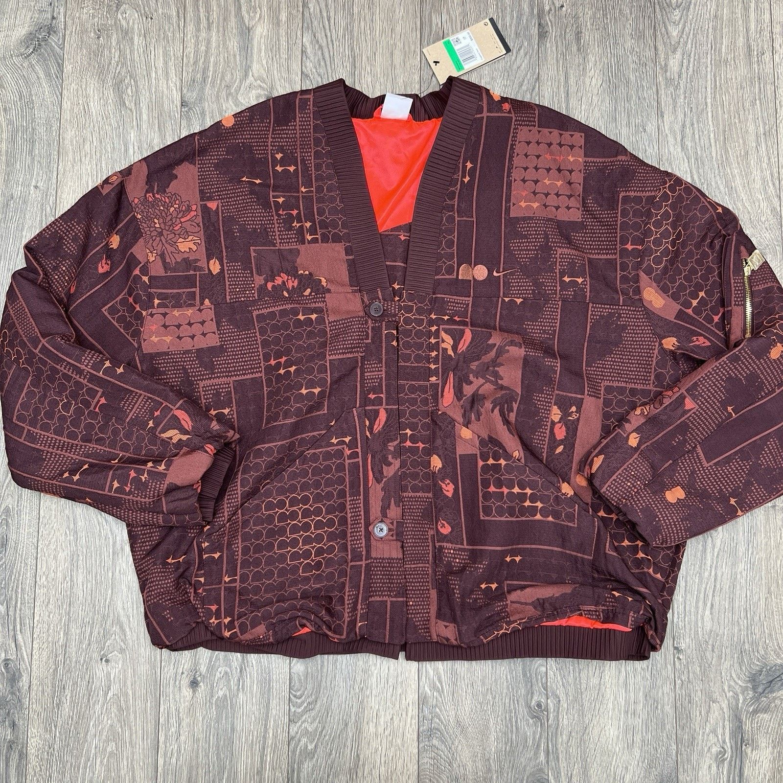 Nike Nike Naomi Osaka Jacket Size XL Womens Jacquard Burgundy Size XL / US 12-14 / IT 48-50 - 1 Thumbnail