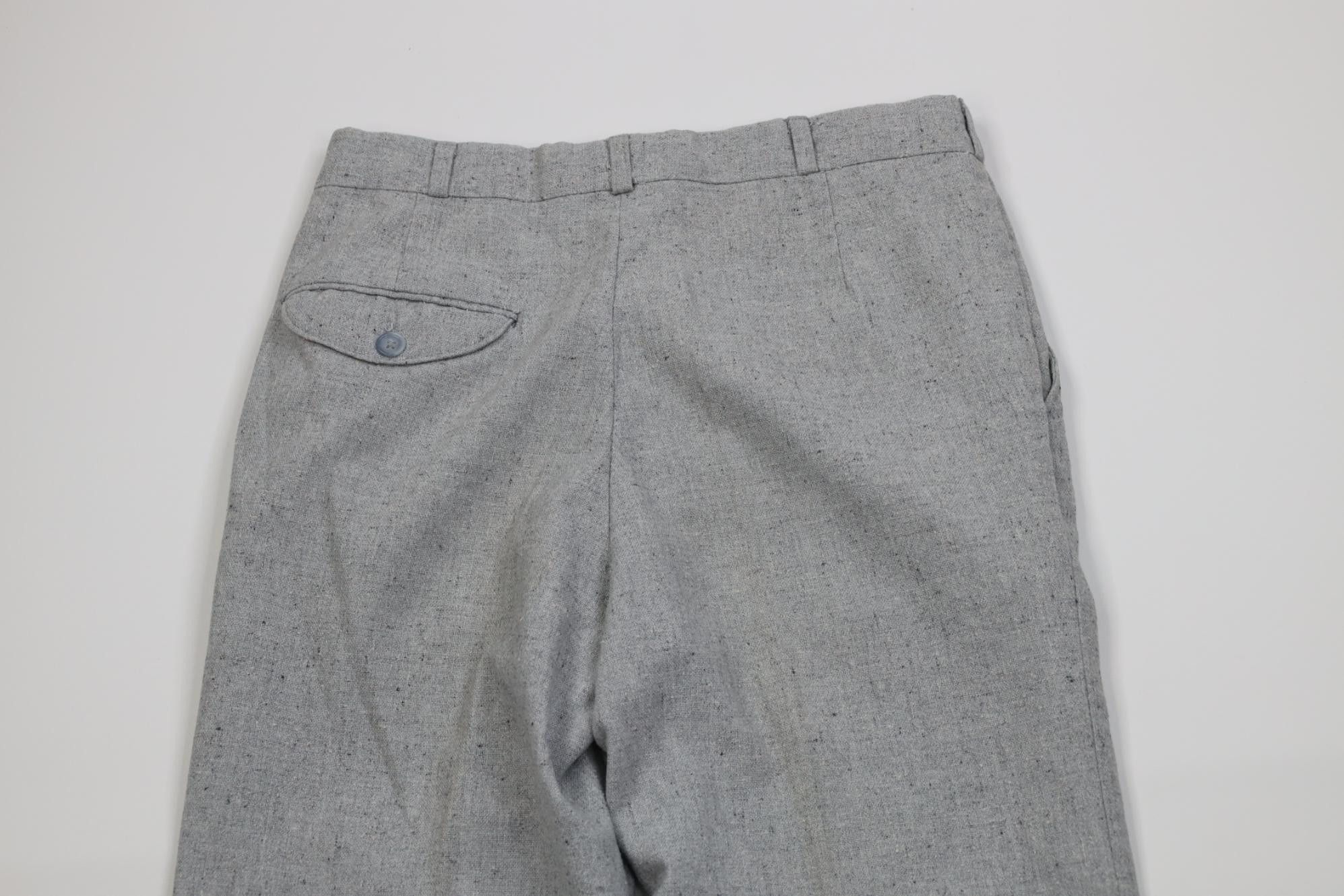Vintage Vintage 70s Streetwear Wool Blend Knit Wide Leg Chino Pants Size US 29 - 12 Thumbnail