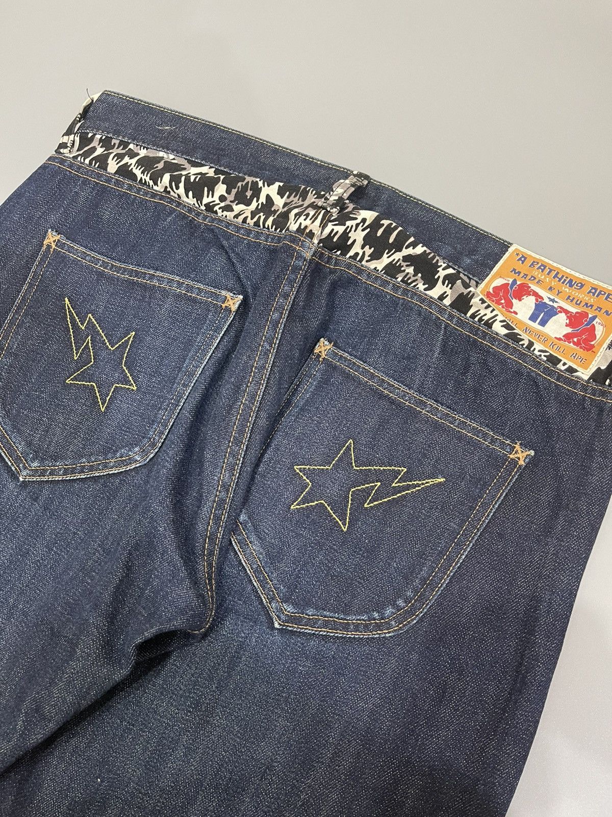 Bape Bape Nigo Nape Embroidered Jorts Bapesta denim Size US 31 - 8 Thumbnail