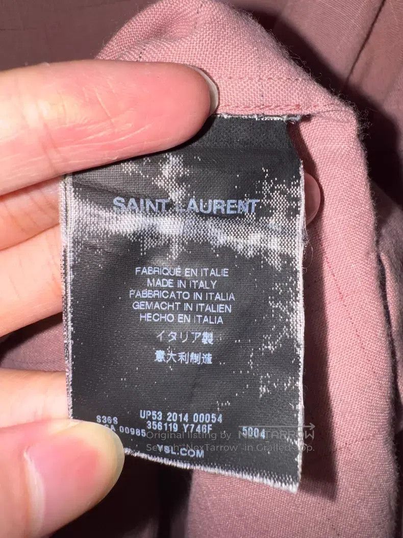 Saint Laurent Paris Saint Laurent Paris Size 37 Viscose Cuban Collar Pink Bamb Size US S / EU 44-46 / 1 - 7 Thumbnail