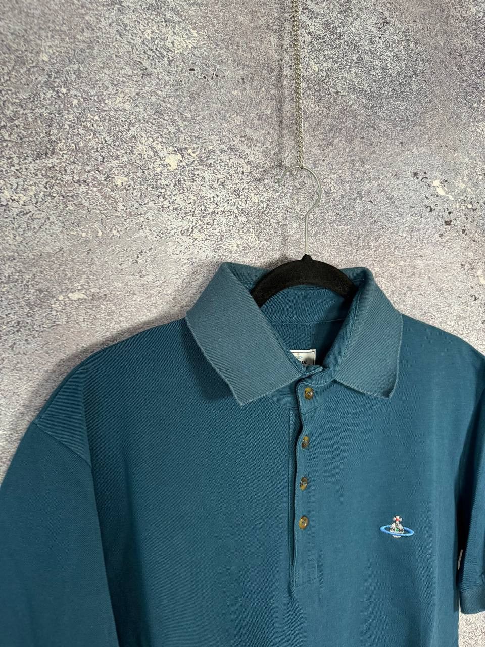 Vivienne Westwood Vivienne Westwood Orbital Embroidered Men's Blue Polos Size US XXL / EU 58 / 5 - 7 Thumbnail