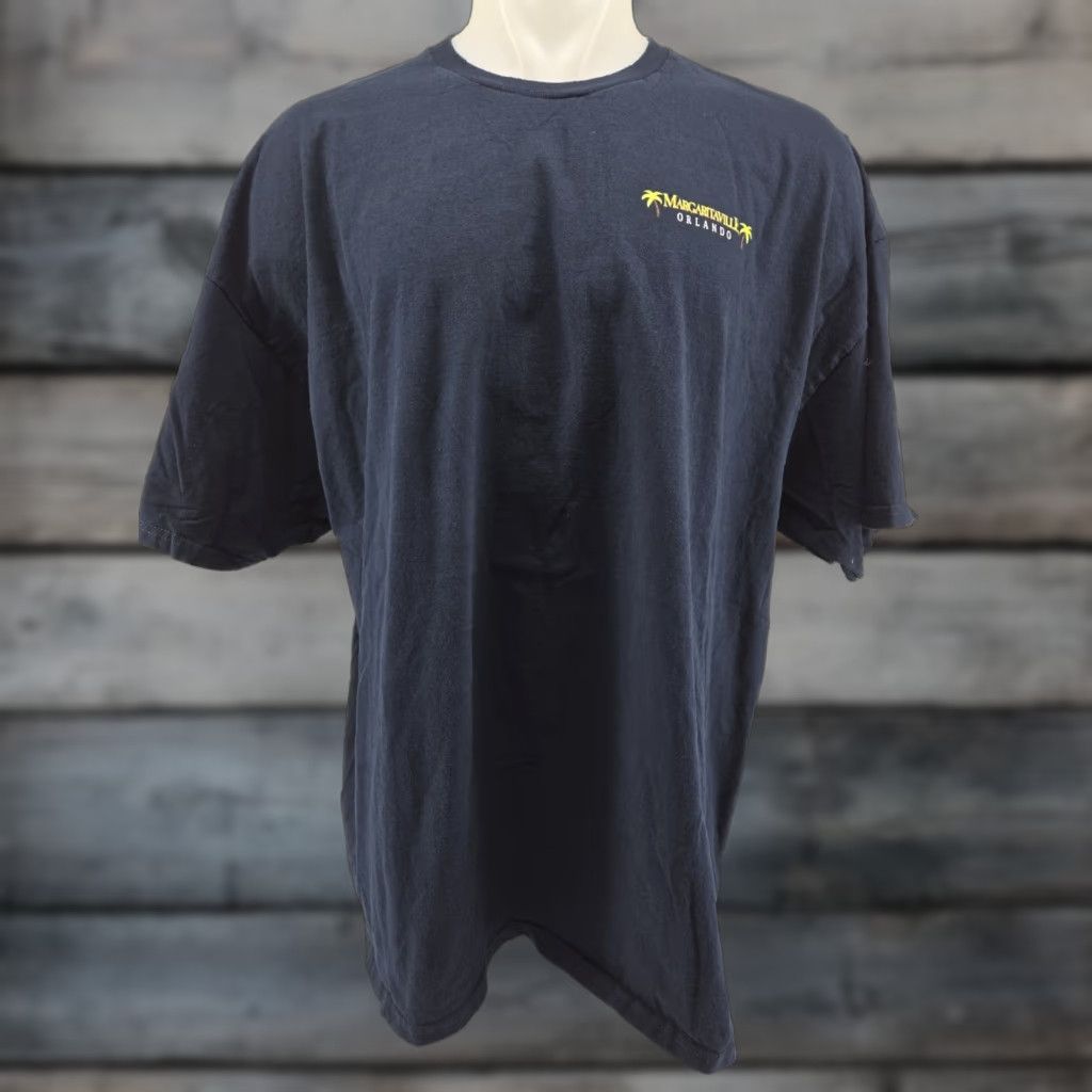 Vintage Margaritaville T-Shirt Mens 3XL Navy Blue Jimmy Buffet Orlando Logo Skull Crew Neck Short Sleeve Cotton Knit Size US XXL / EU 58 / 5 - 1 Thumbnail