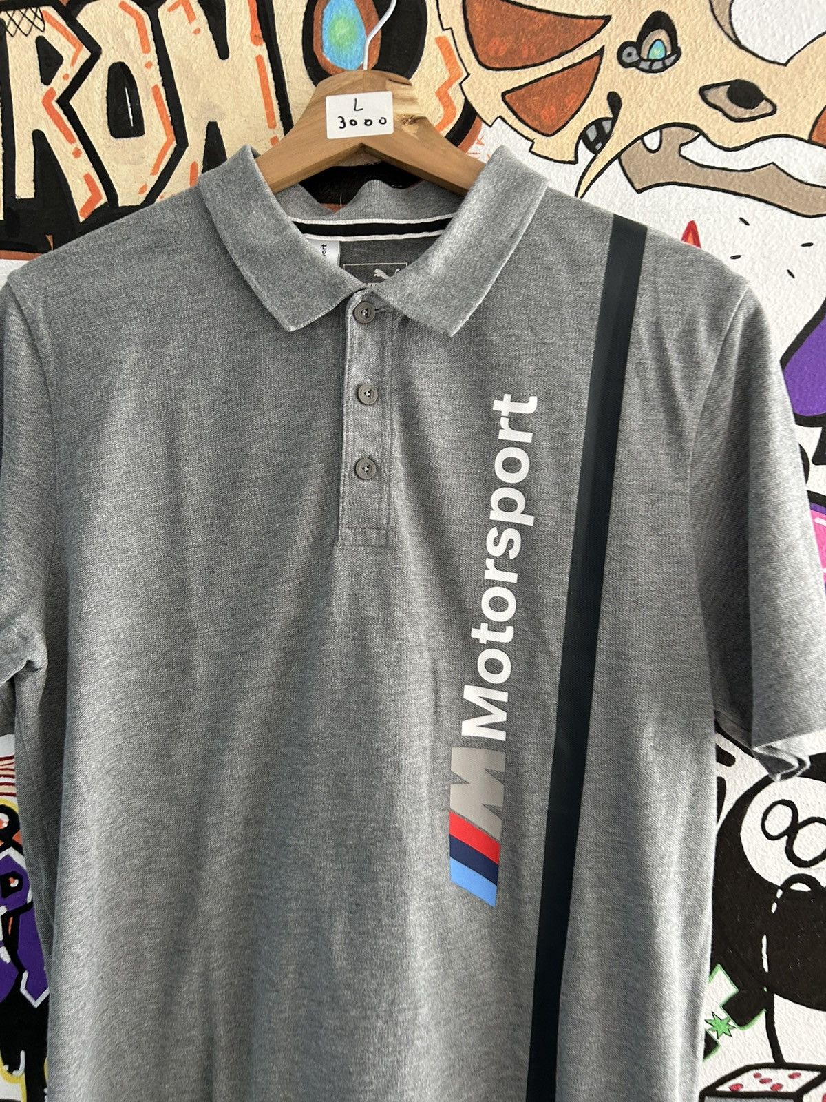Vintage Puma x BMW Polo Tee Size US L / EU 52-54 / 3 - 2 Thumbnail
