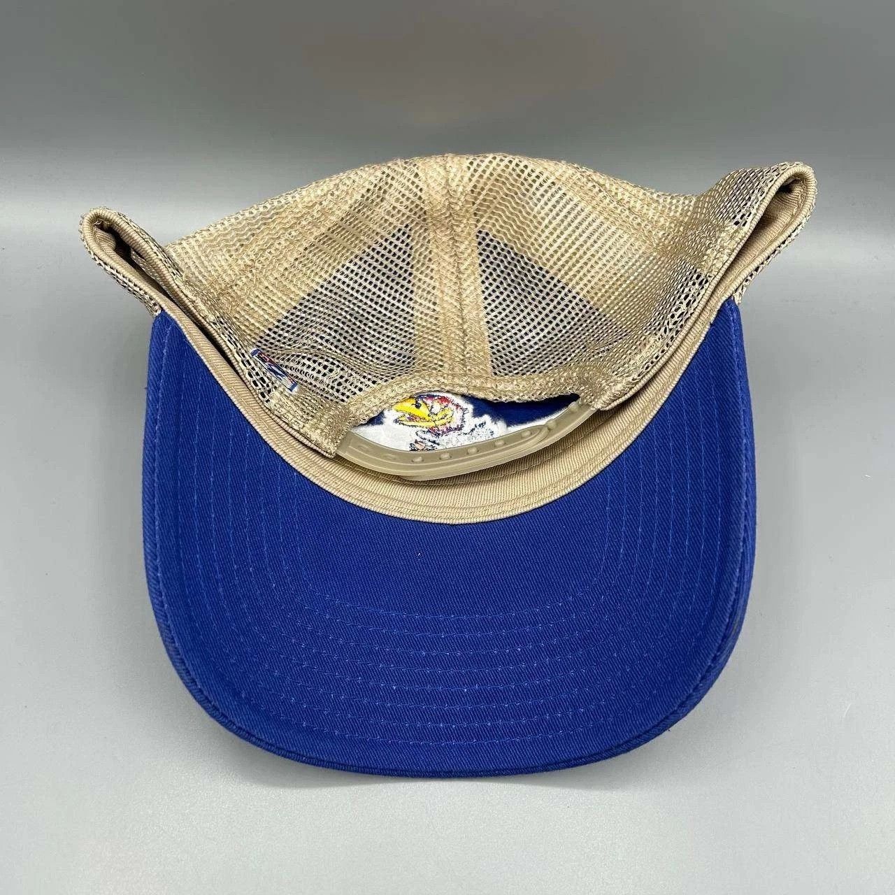 The Game Vintage Kansas Jayhawks Trucker Hat Men NCAA Snap Back Cap Size ONE SIZE - 7 Thumbnail