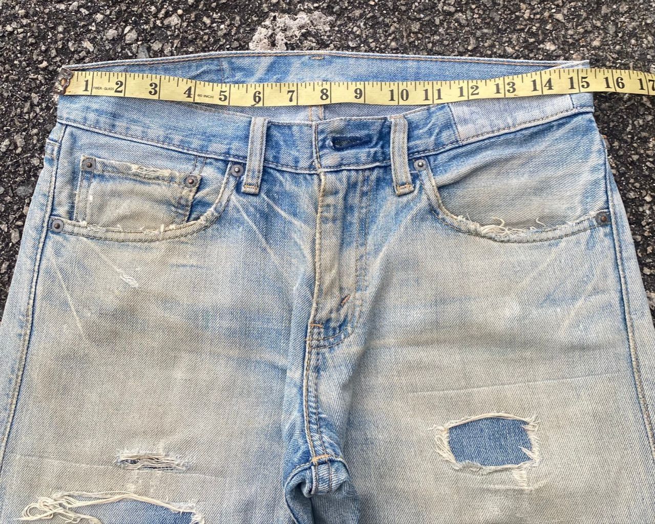Levi's Vintage 90s Levis 505 Patchwork Distressed Denim Size US 30 / EU 46 - 6 Thumbnail