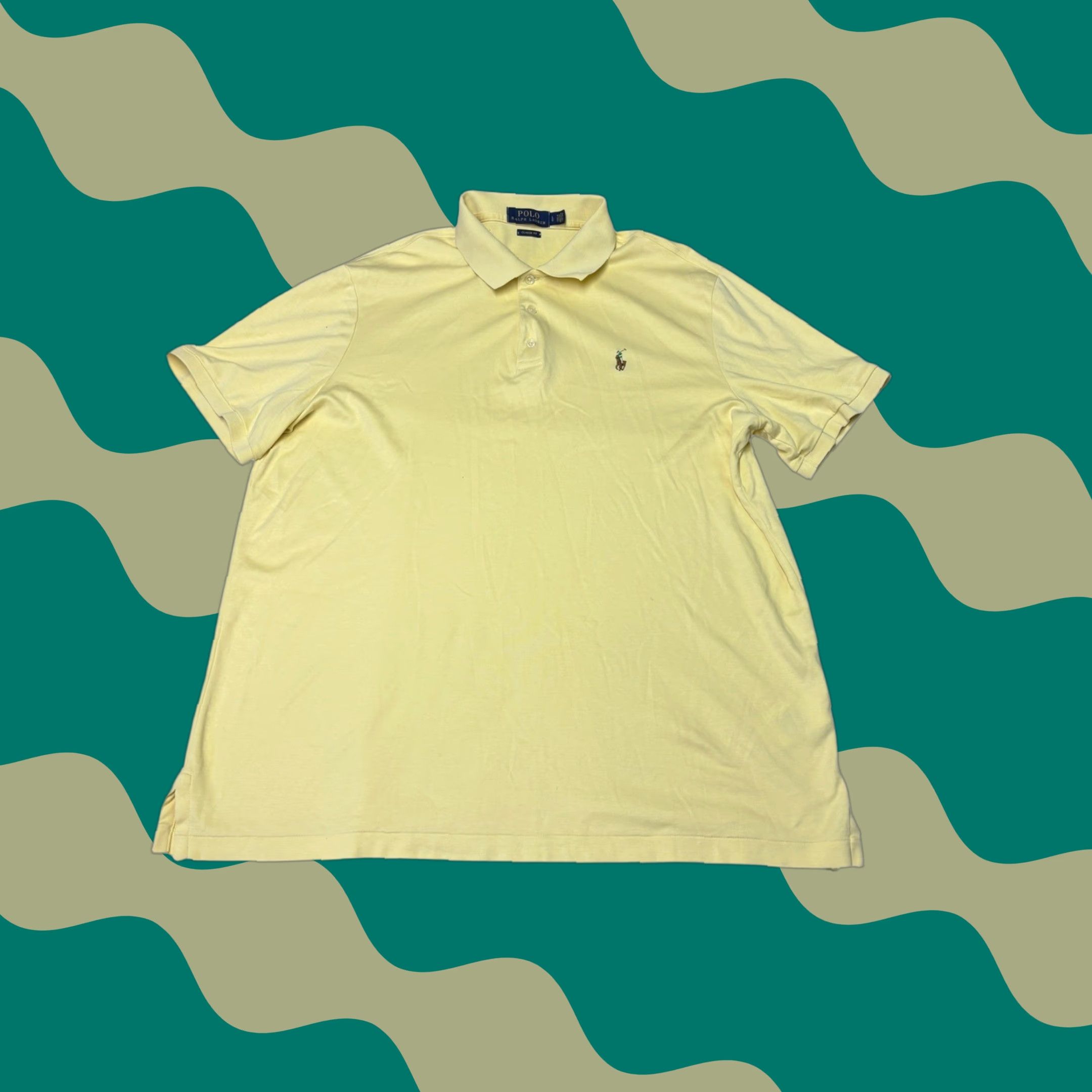 Polo Ralph Lauren Polo Ralph Lauren Mens Classic Fit Cotton Polo Shirt Yellow LG Short Size US L / EU 52-54 / 3 - 1 Thumbnail