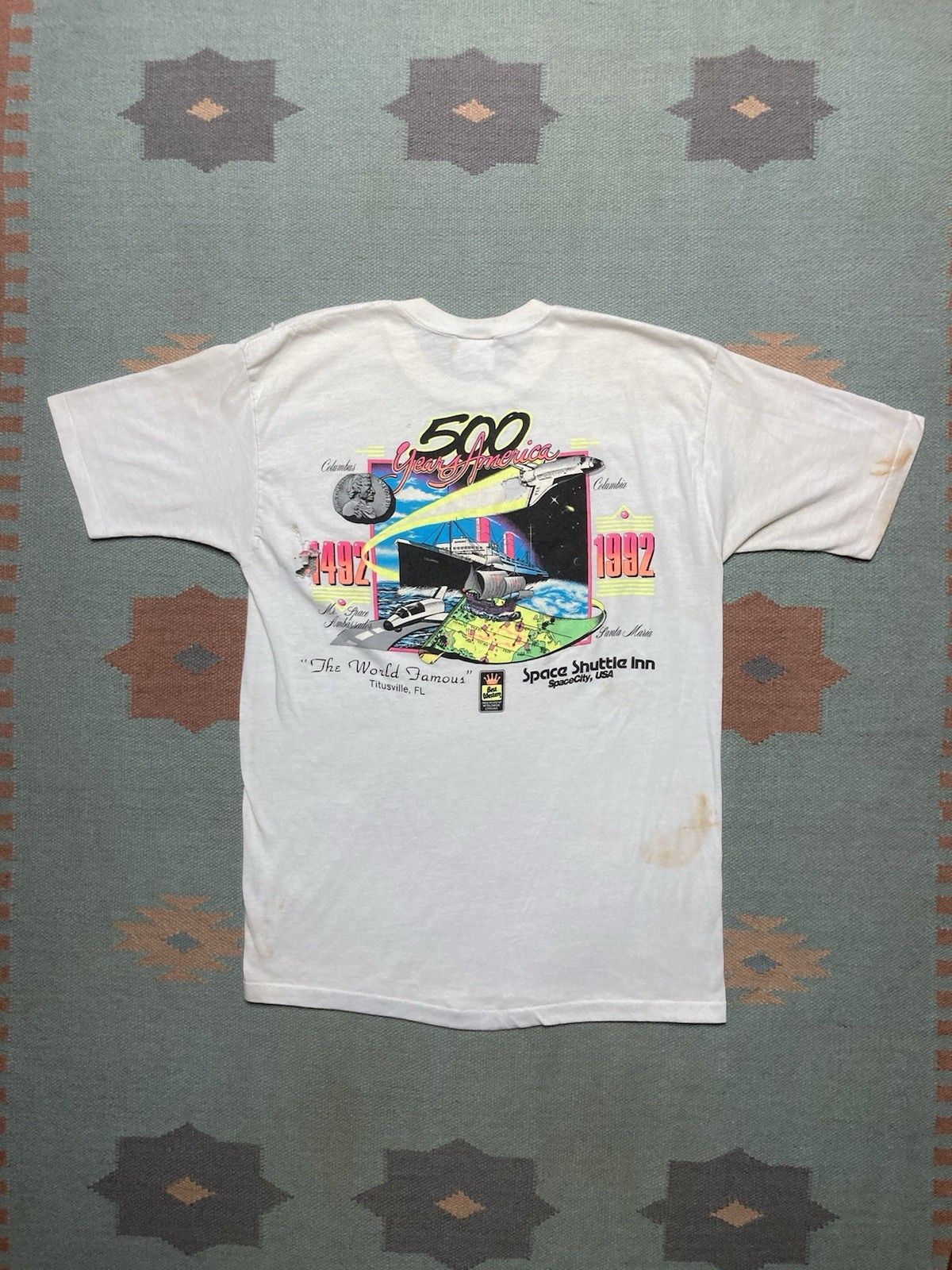 Vintage 90s t shirt space shuttle inn best western distressed soft L Size US L / EU 52-54 / 3 - 1 Thumbnail