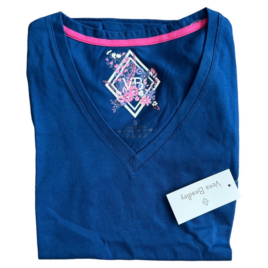 Vera Bradley VERA BRADLEY Indigo Essential Tee w/ Tags, Small Size XS / US 0-2 / IT 36-38 - 3 Thumbnail